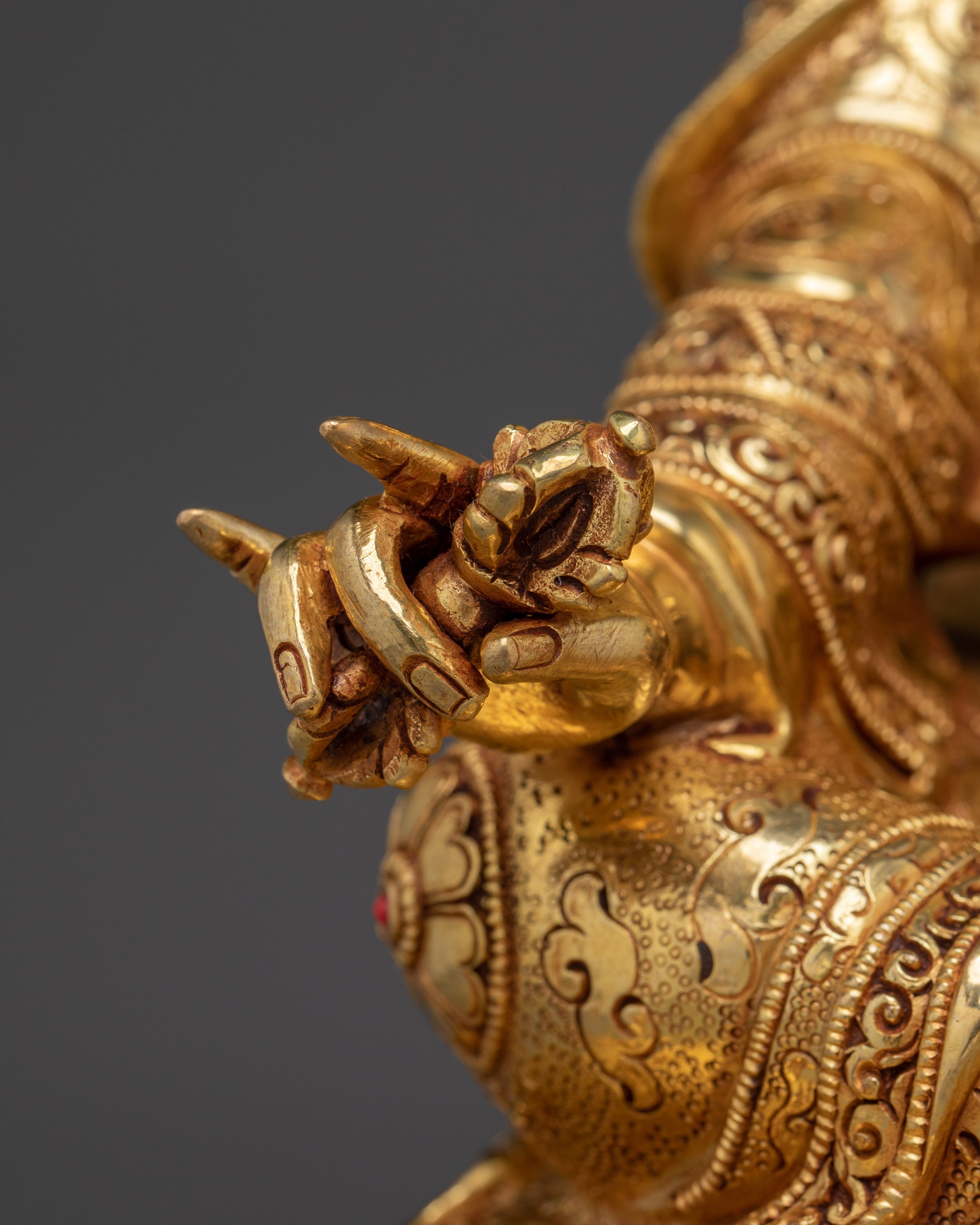 Guru Rinpoche with Khatvanga Trident Statue | Padmasambhava Artwork