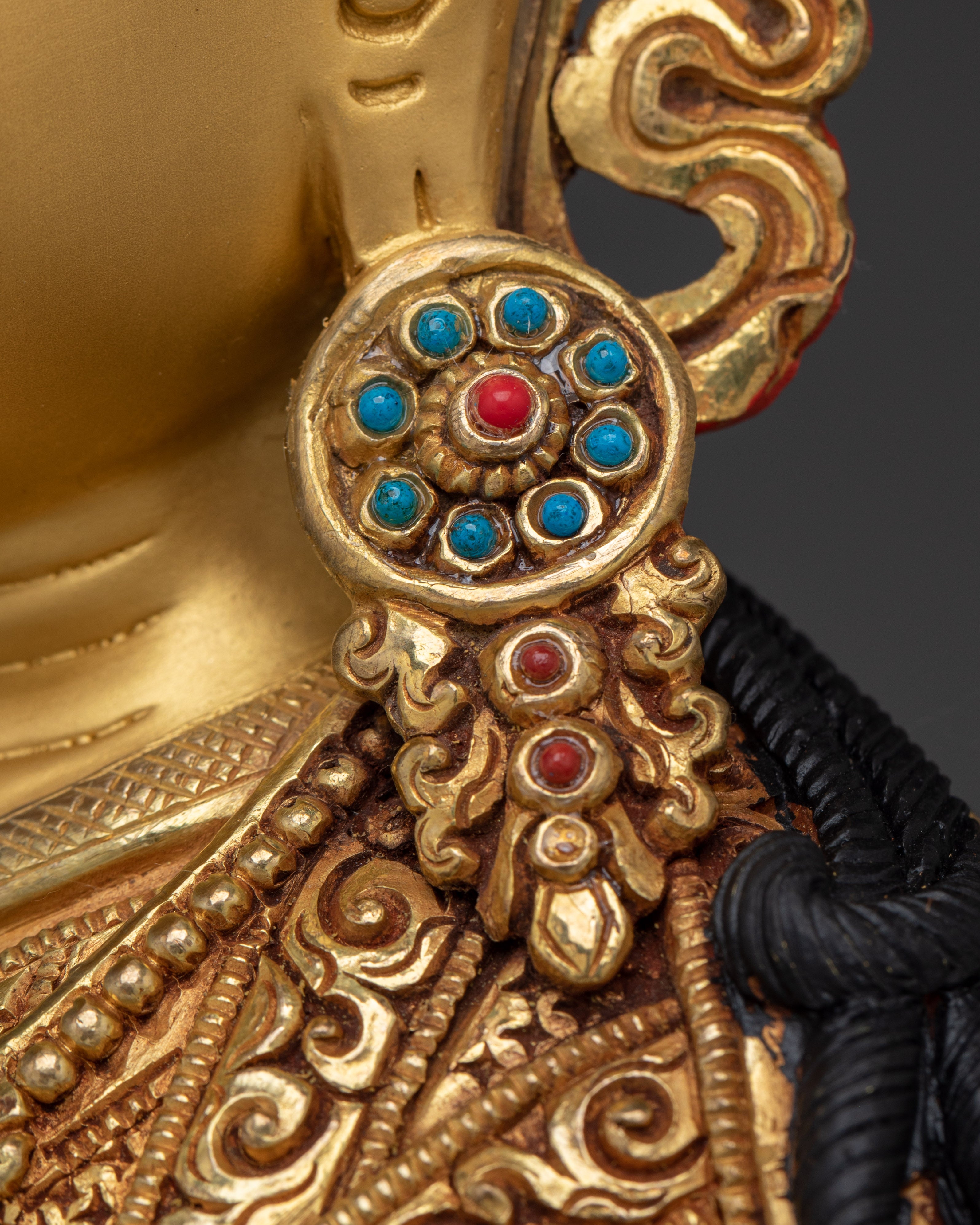 Guru Rinpoche with Khatvanga Trident Statue | Padmasambhava Artwork