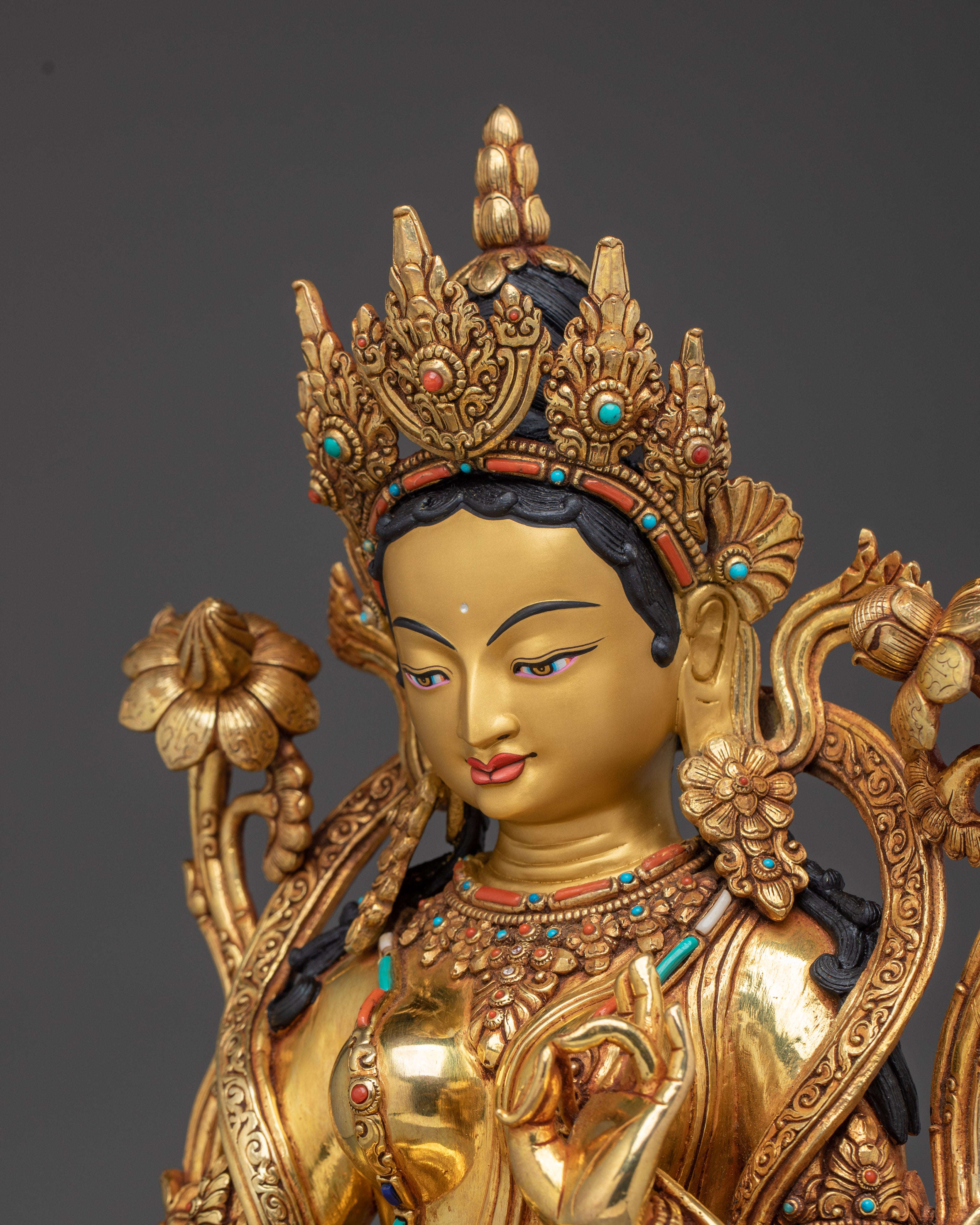 Radiant Green Tara Spiritual Statue | Mother of All Buddhas