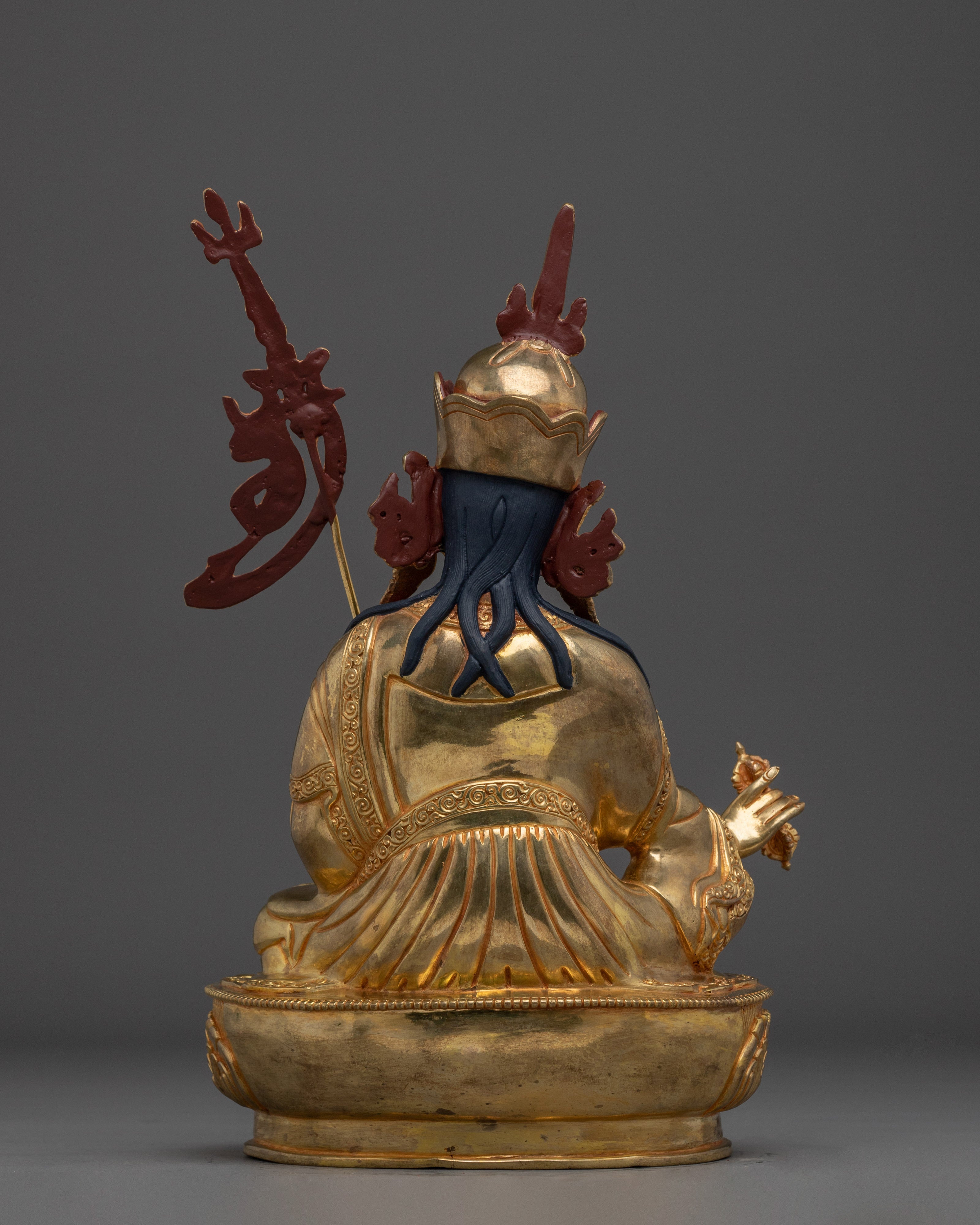 Guru Rinpoche Padmasambhava Copper Statue | 24K Gold Gilded Buddhist Sculpture