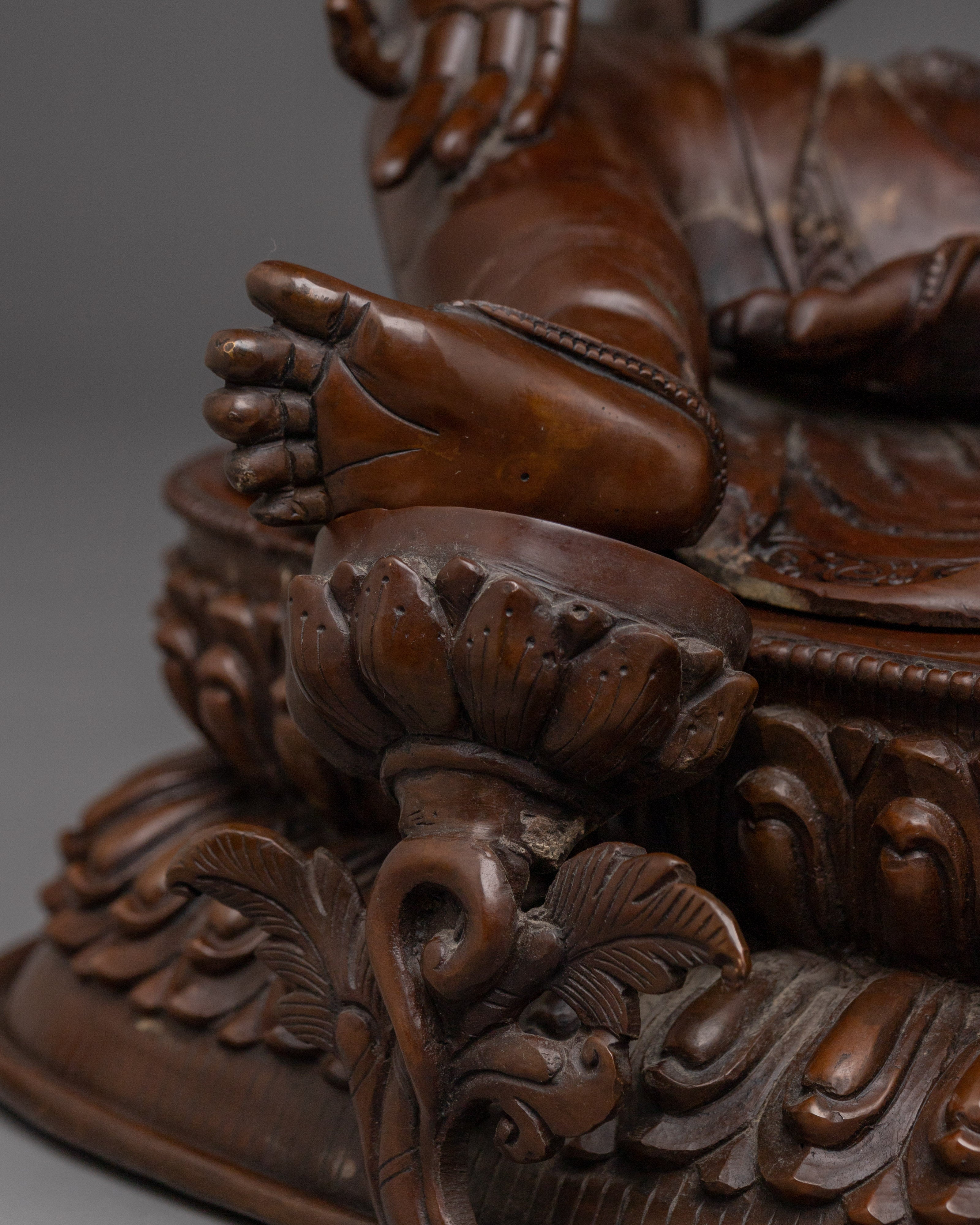 Oxidized Sacred Feminine Art of Green Tara | The Compassionate Protector