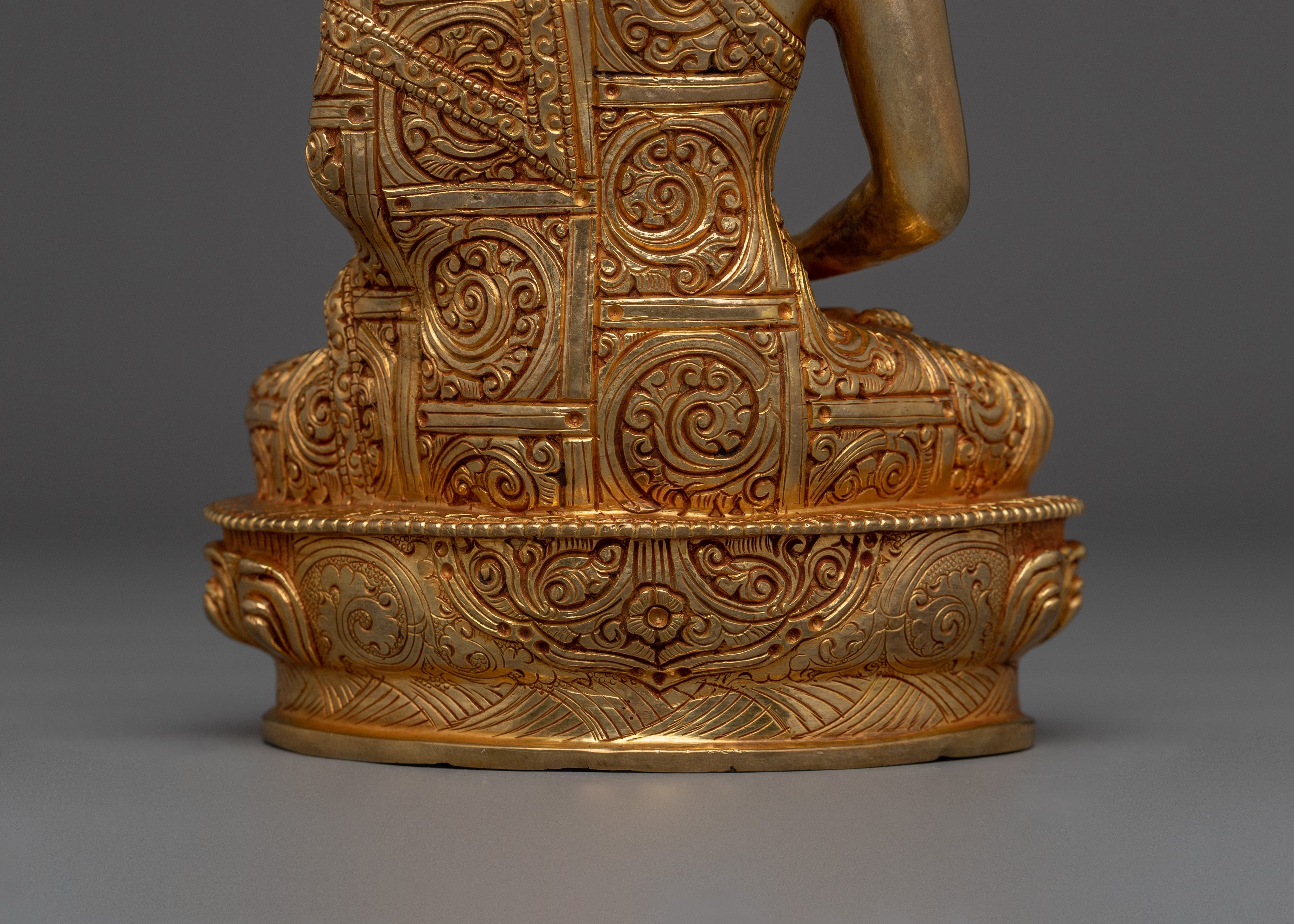 24K Gold Gilded Amitabha Buddha Statue | Meditation & Shrine Decor