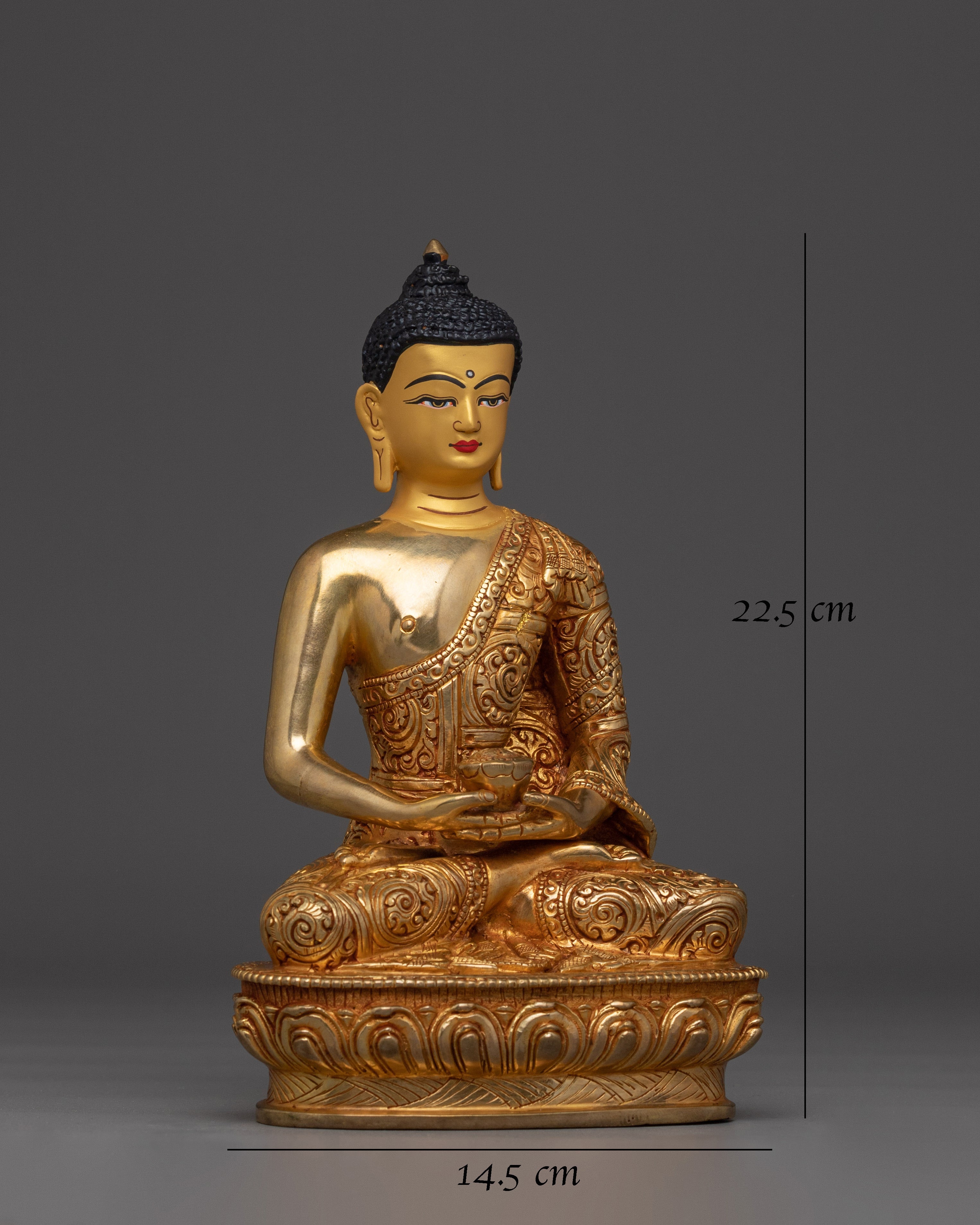 24K Gold Gilded Amitabha Buddha Statue