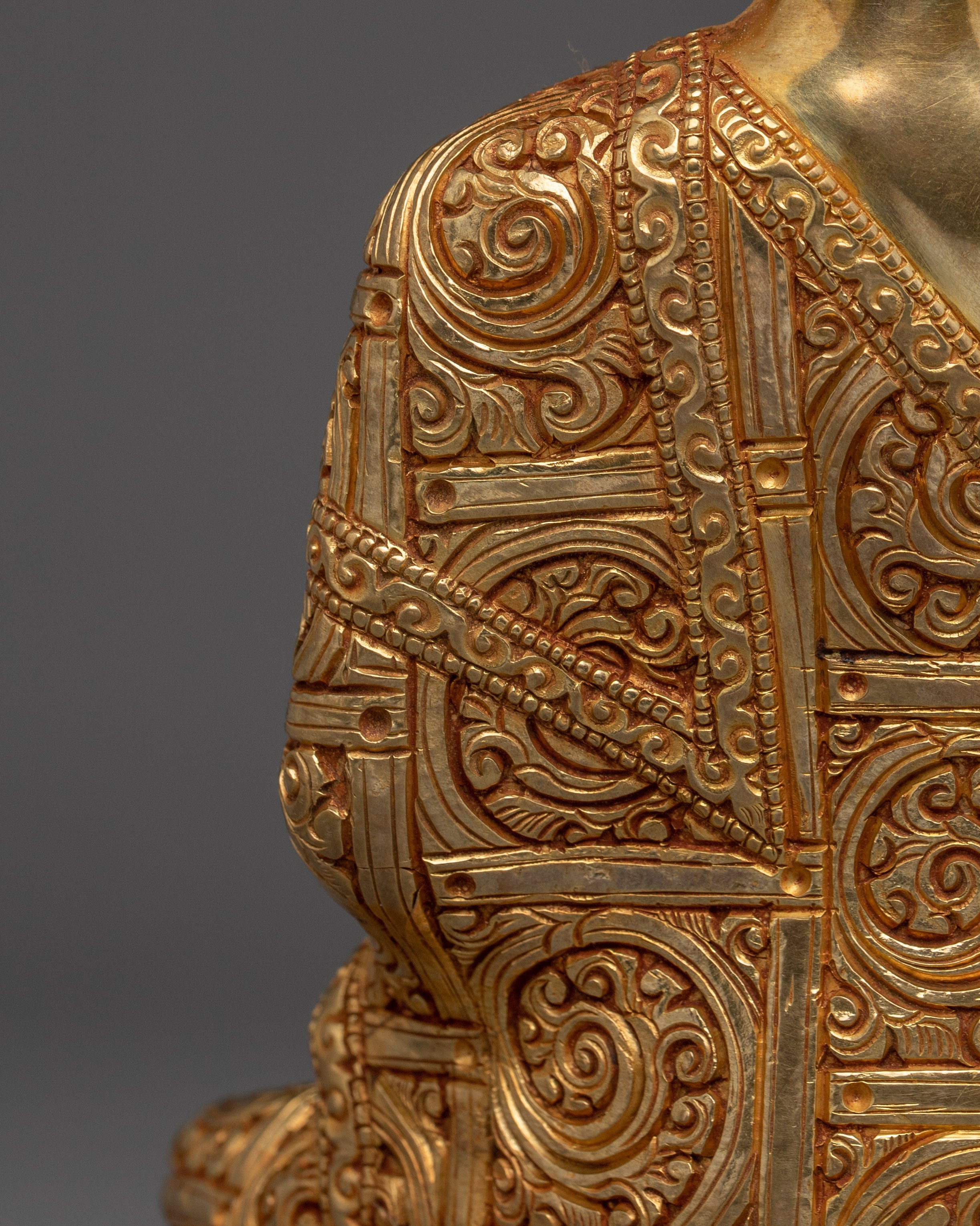 24K Gold Gilded Amitabha Buddha Statue | Meditation & Shrine Decor