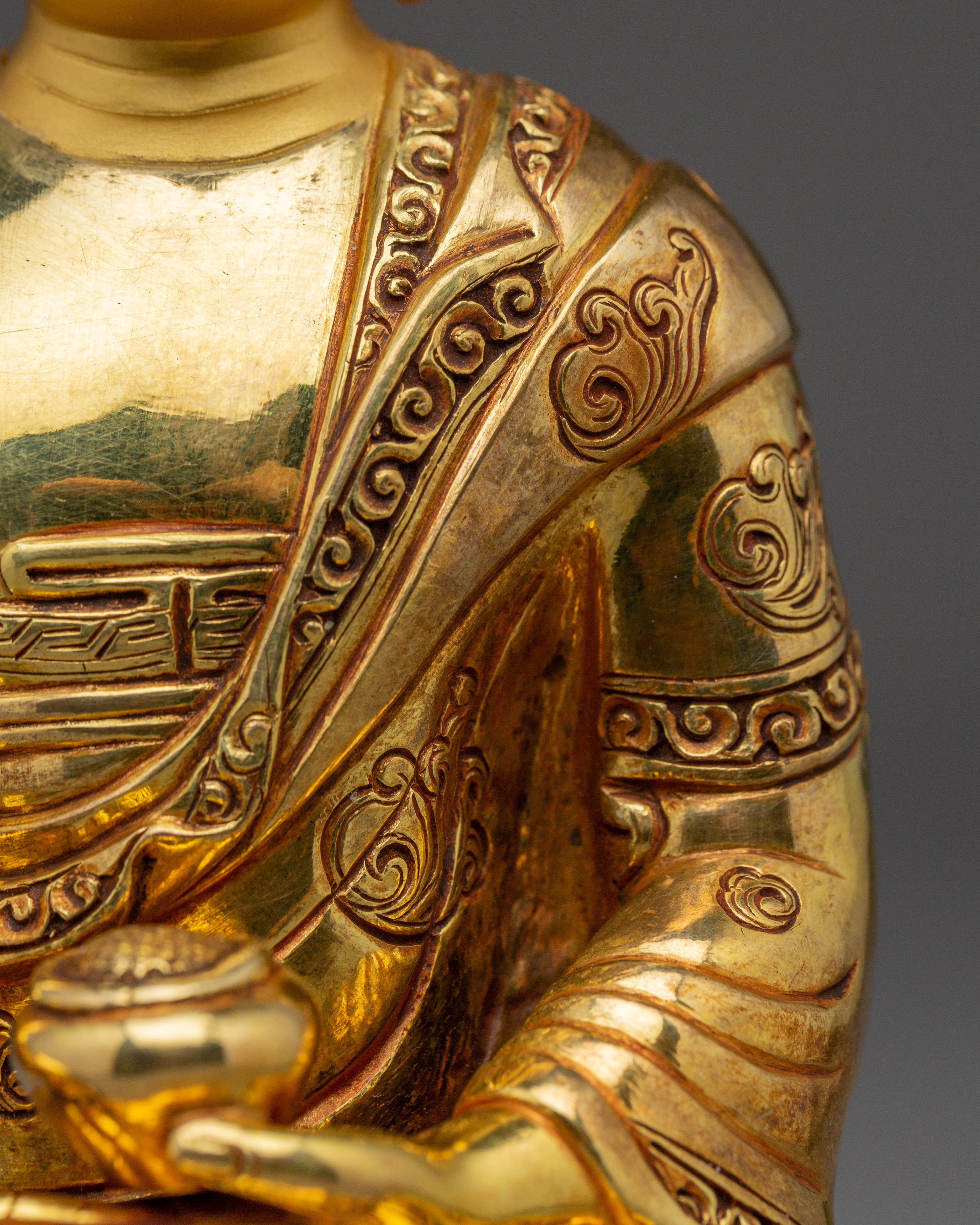 Historical Gautama Buddha Artwork | Golden Shakyamuni Buddha Statue