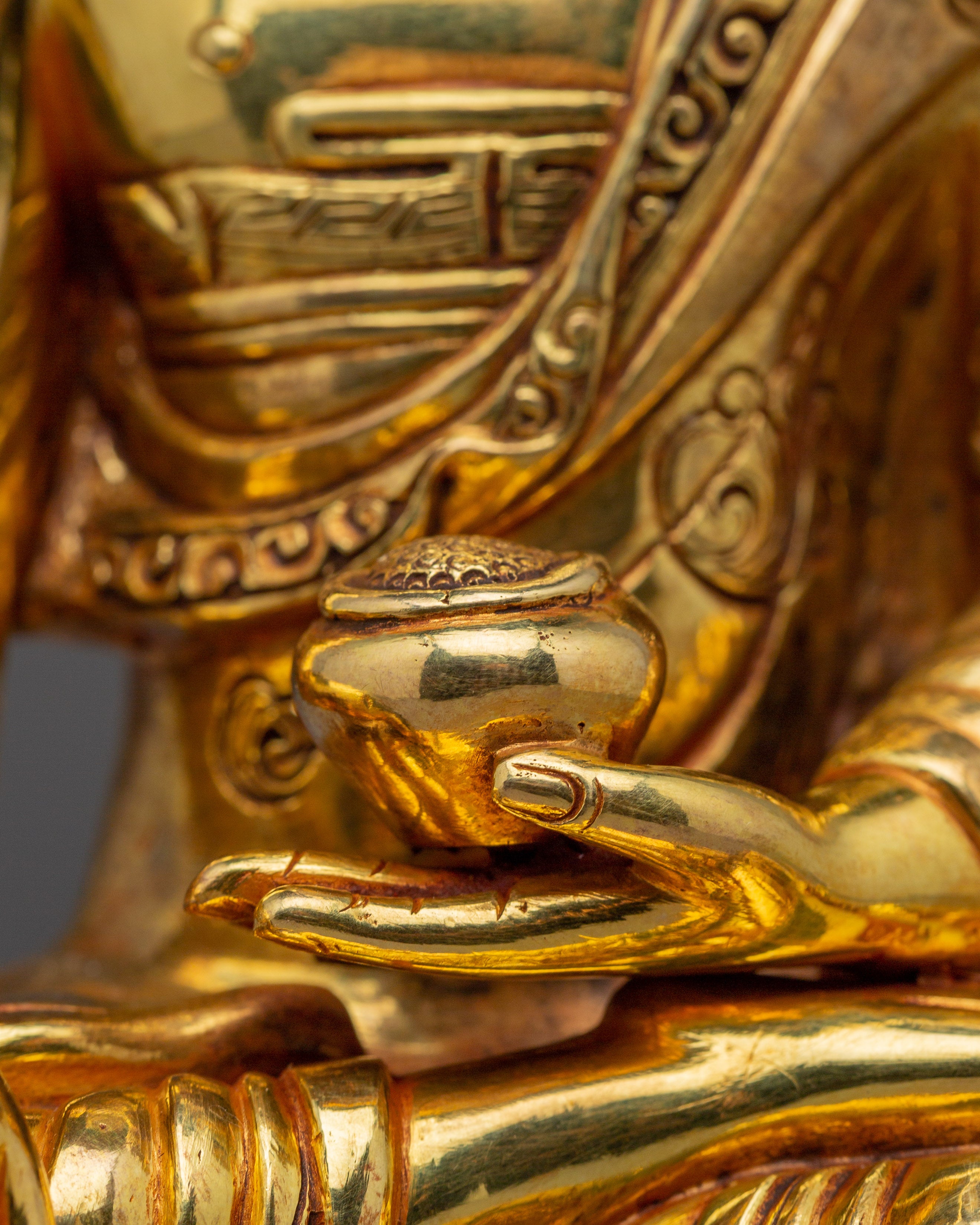 Historical Gautama Buddha Artwork | Golden Shakyamuni Buddha Statue