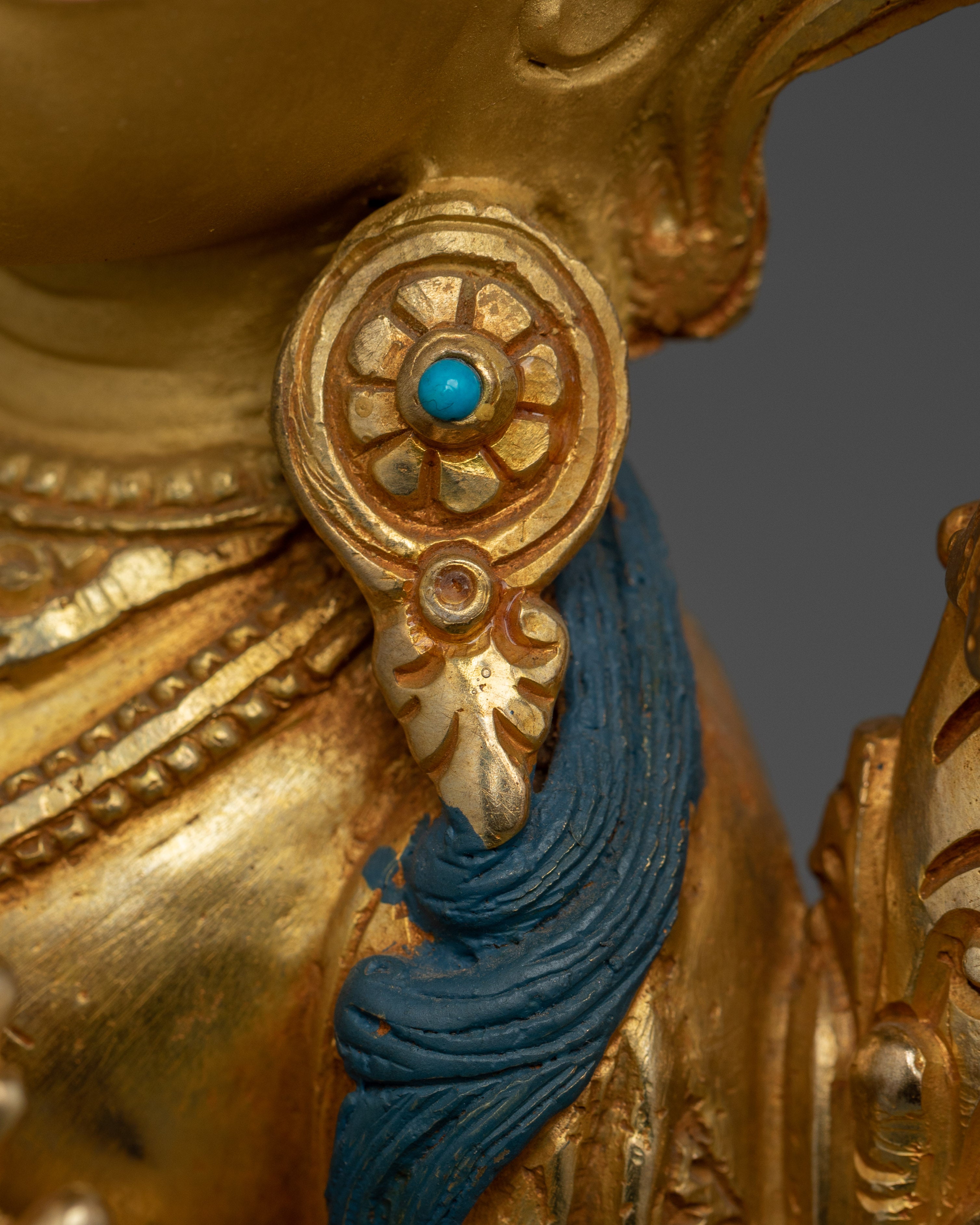 Wisdom Bodhisattva Manjushri with flaming Sword Statue for Decor