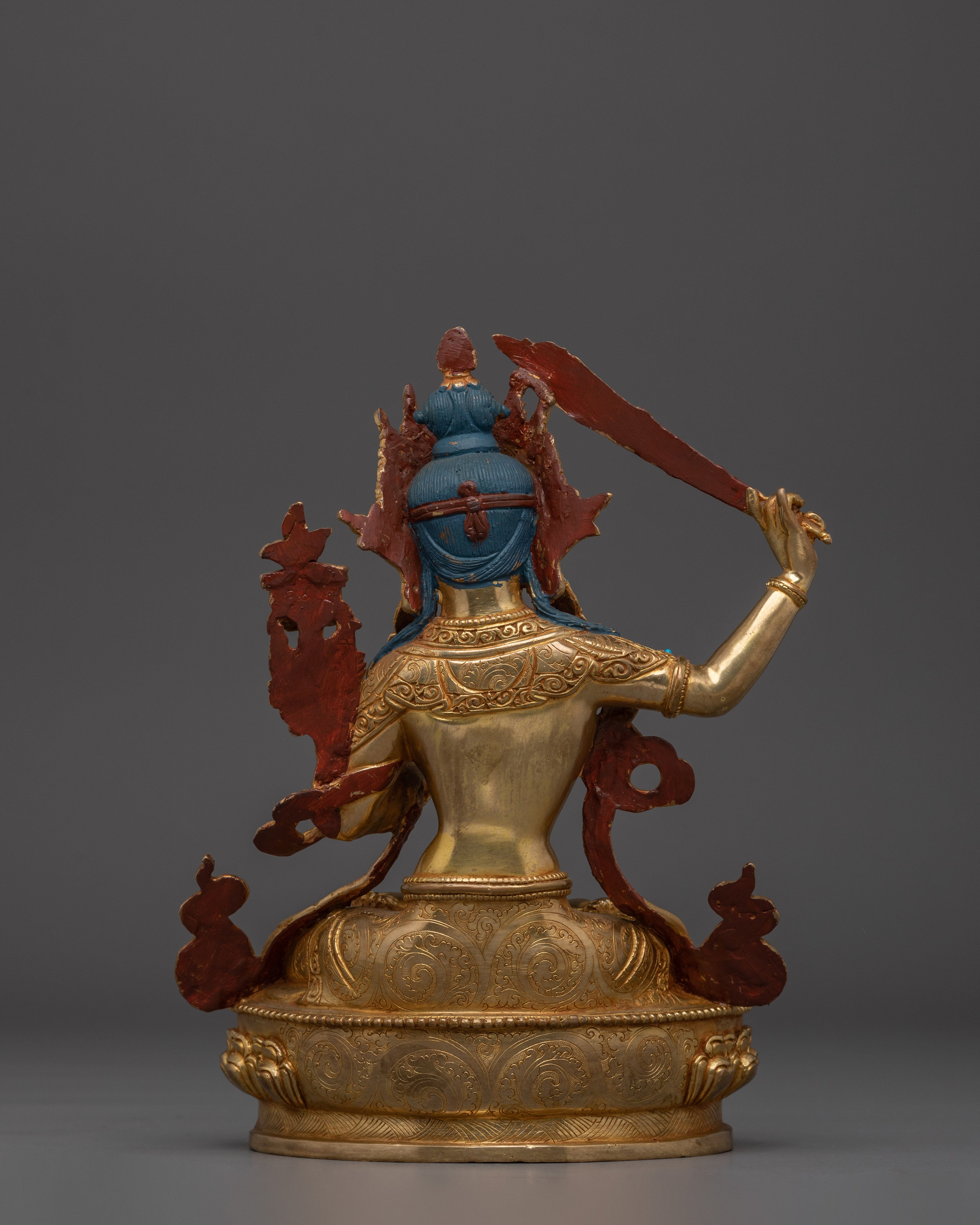 Wisdom Bodhisattva Manjushri with flaming Sword Statue for Decor