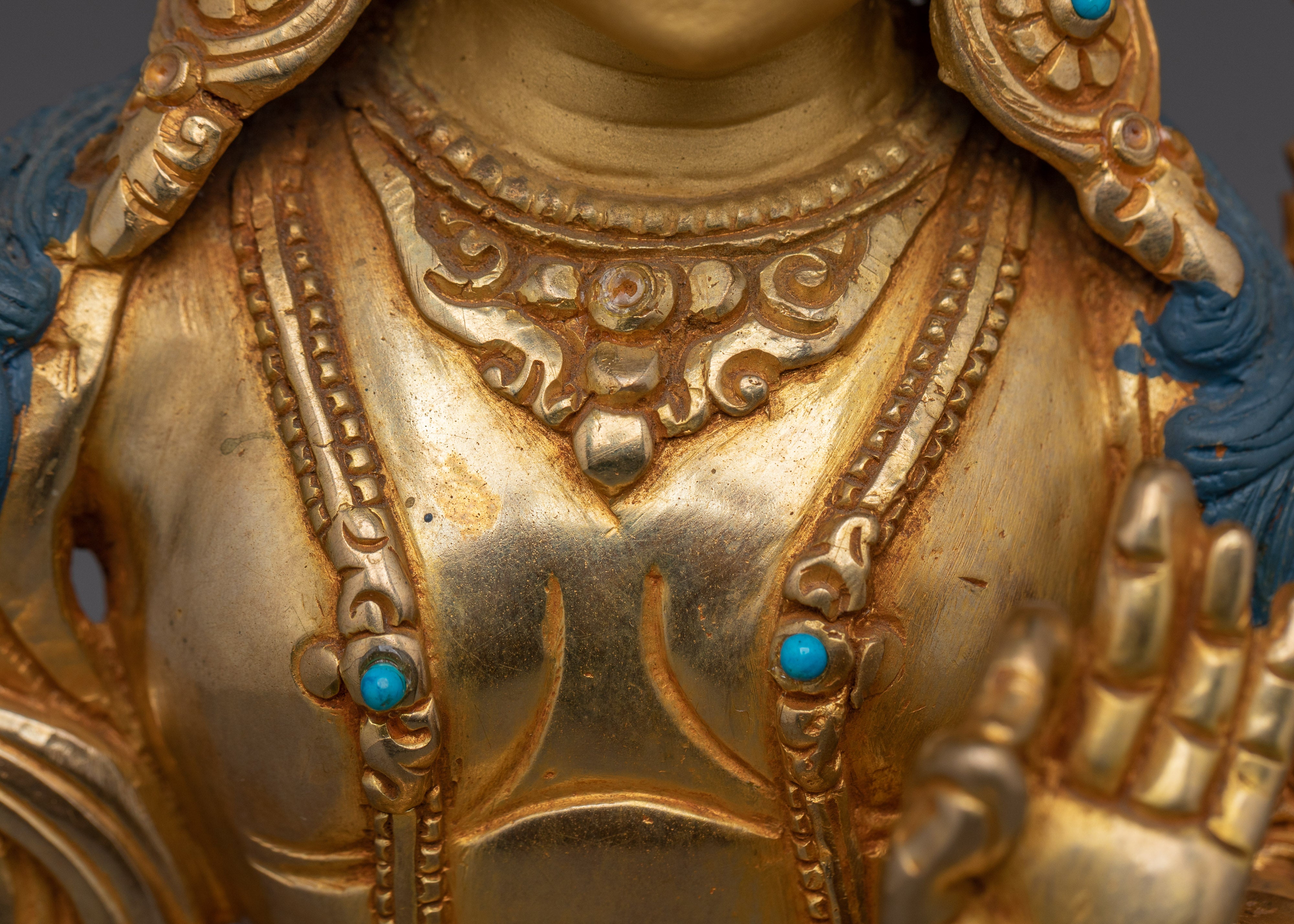 Wisdom Bodhisattva Manjushri with flaming Sword Statue for Decor