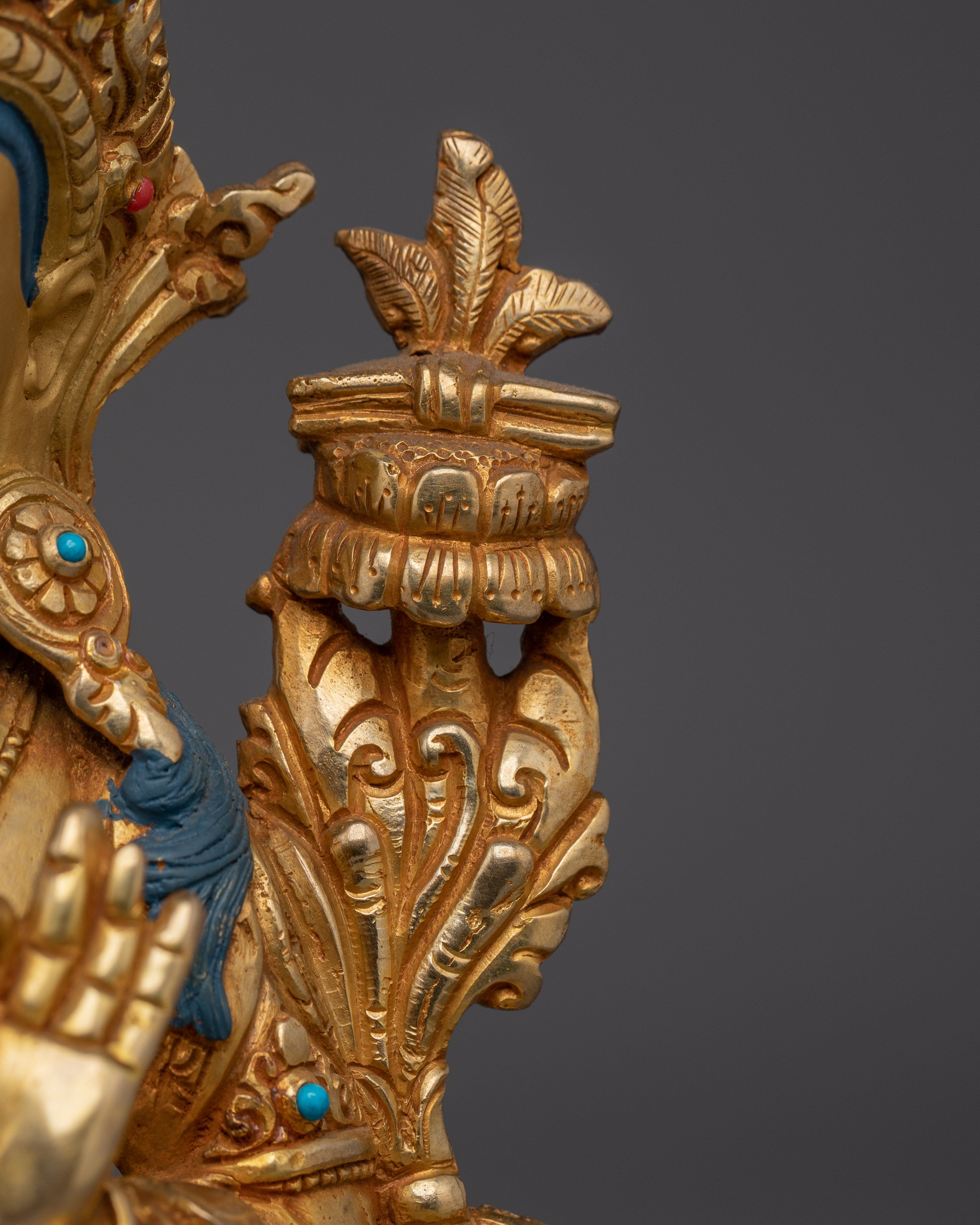 Wisdom Bodhisattva Manjushri with flaming Sword Statue for Decor