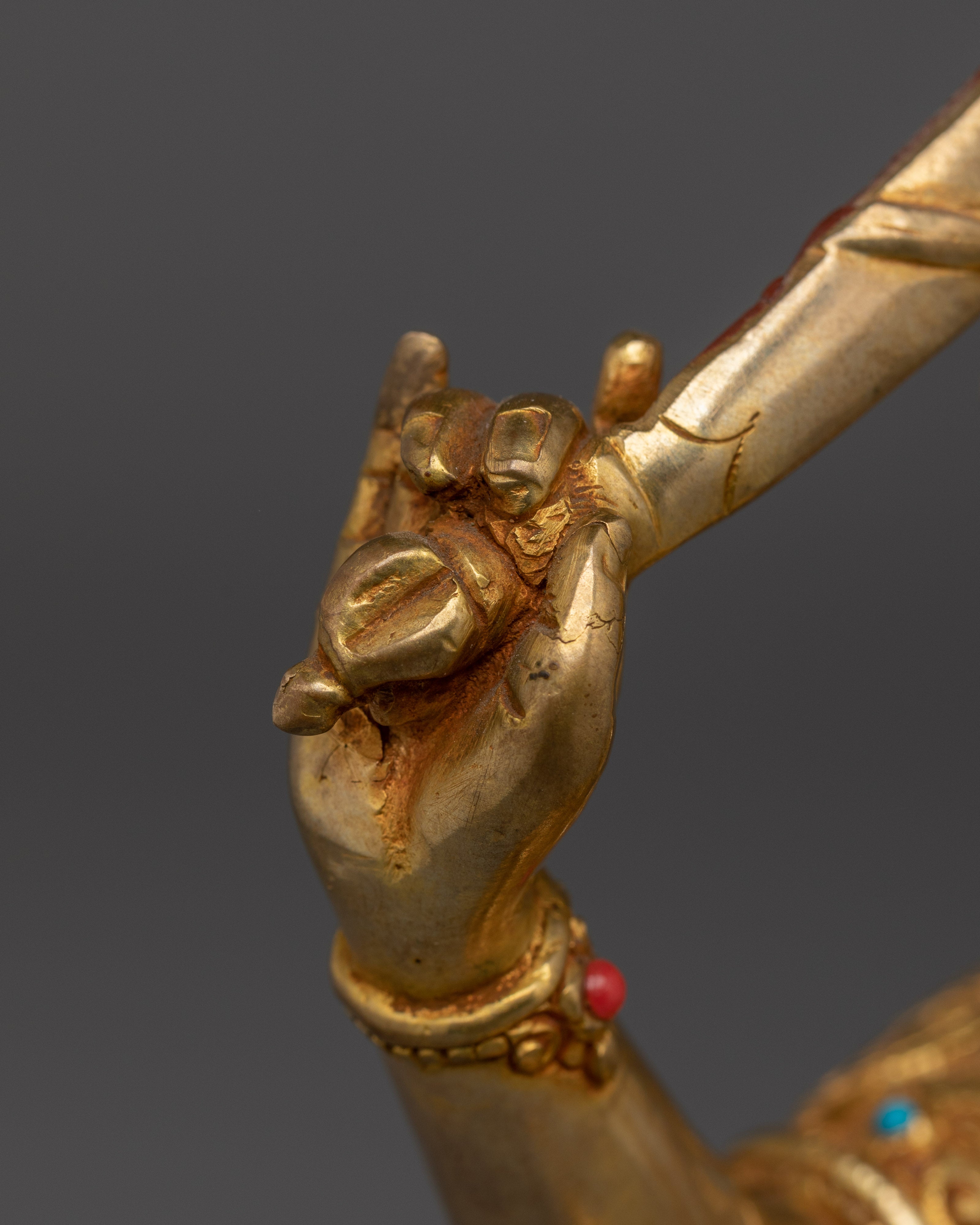 Wisdom Bodhisattva Manjushri with flaming Sword Statue for Decor