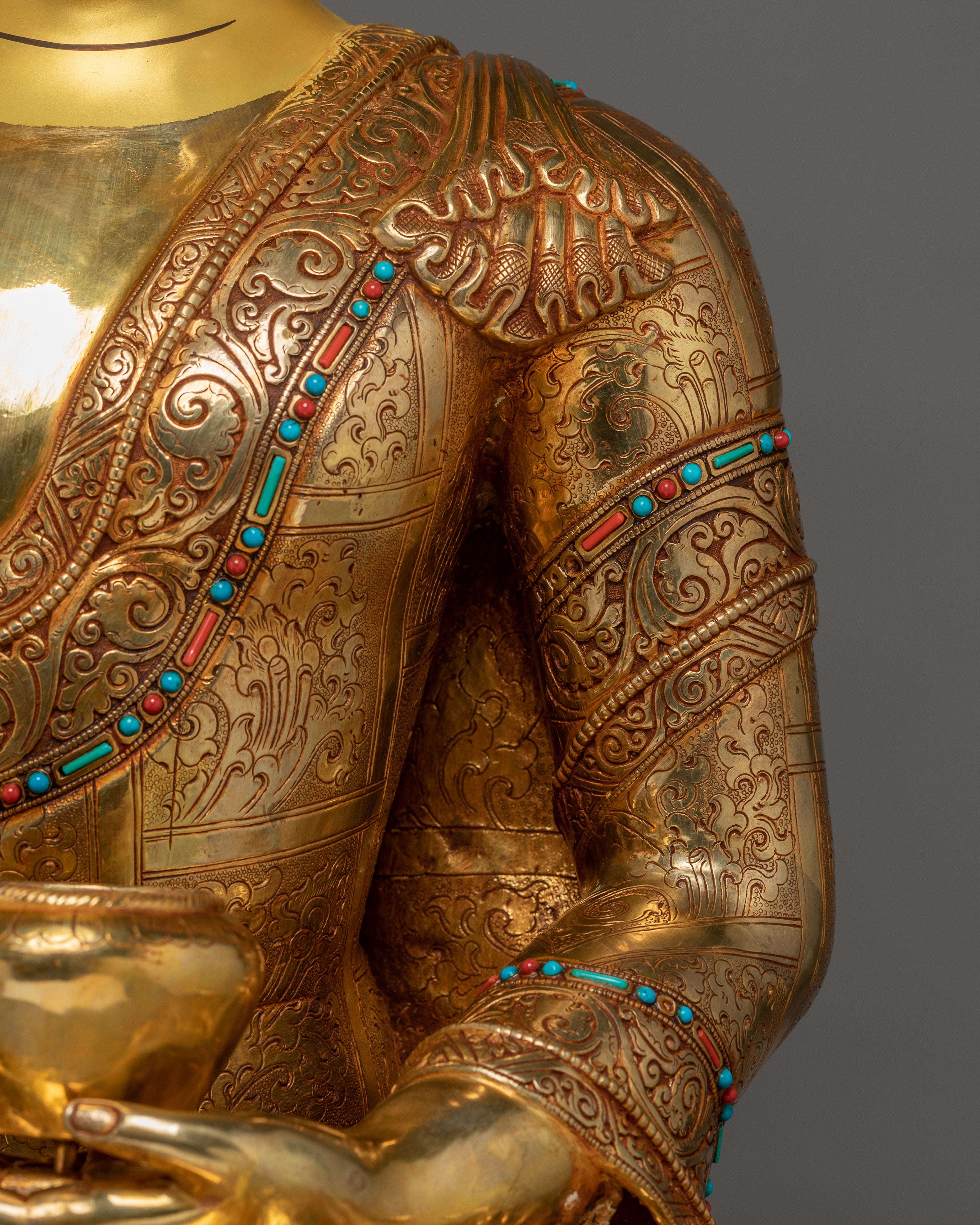 Tranquil Gautama Buddha Himalayan Statue | Shakyamuni Buddha Artwork