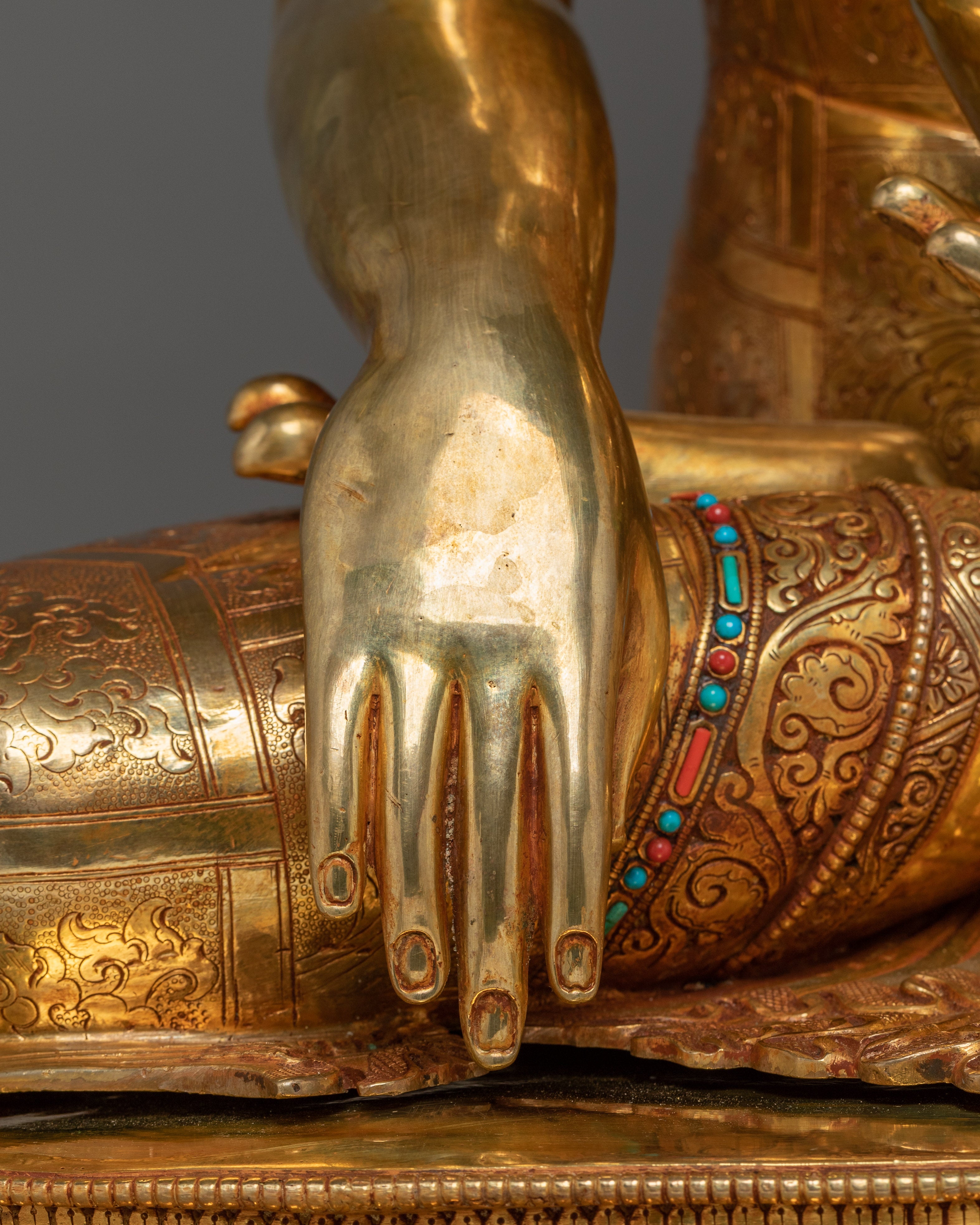 Buddhist Golden Three Buddha Set | Buddha Trinity Artwork