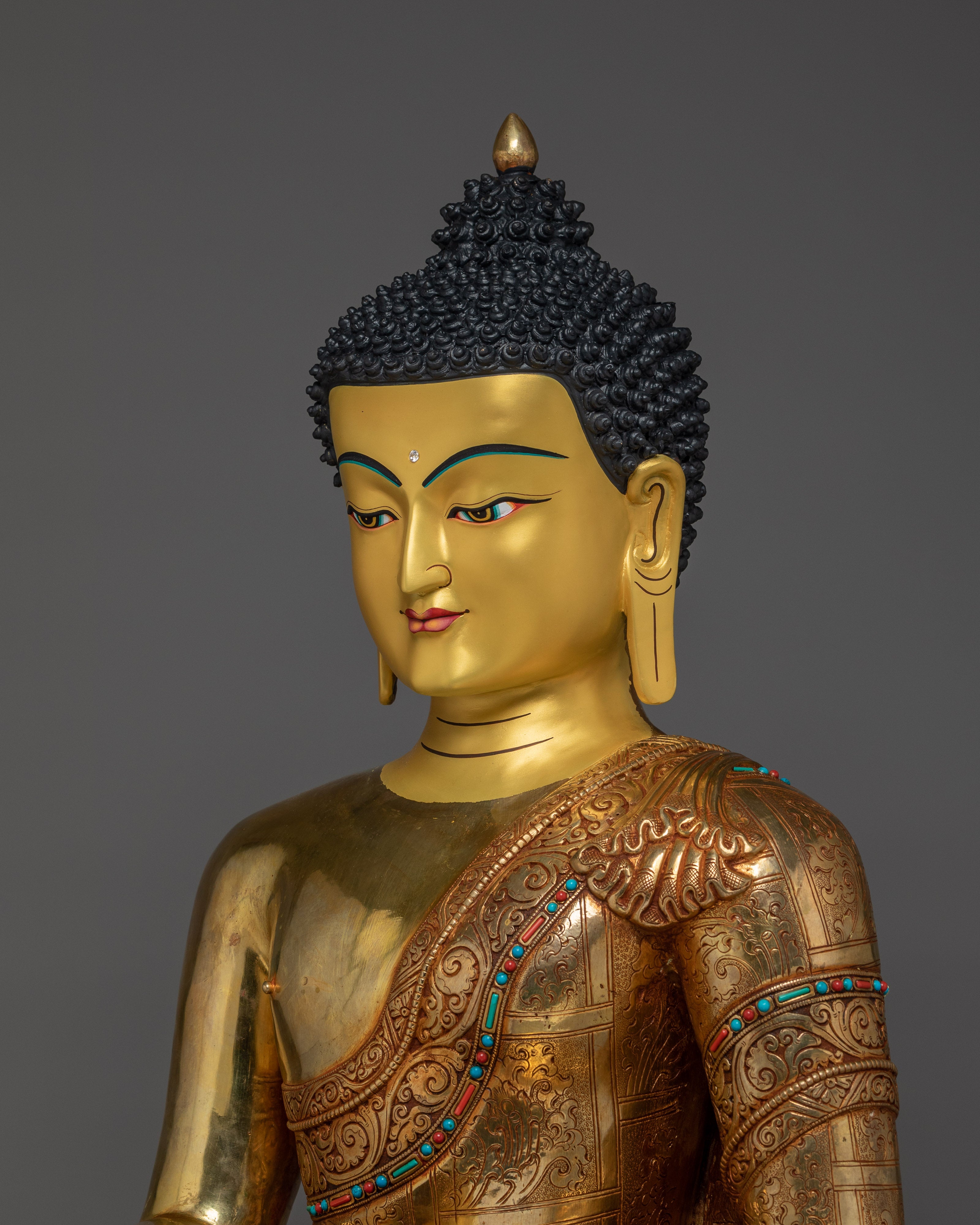 Buddhist Golden Three Buddha Set | Buddha Trinity Artwork