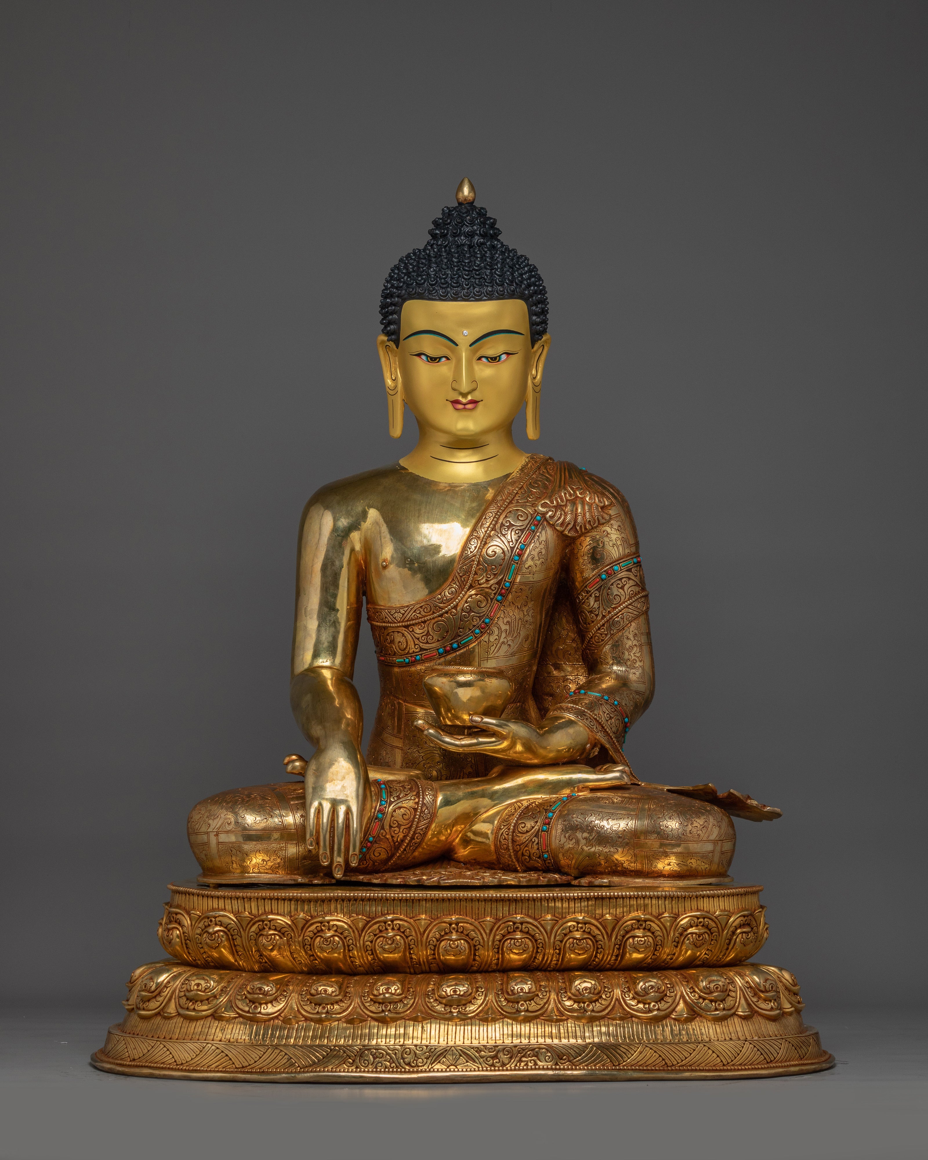 Buddhist Golden Three Buddha Set | Buddha Trinity Artwork