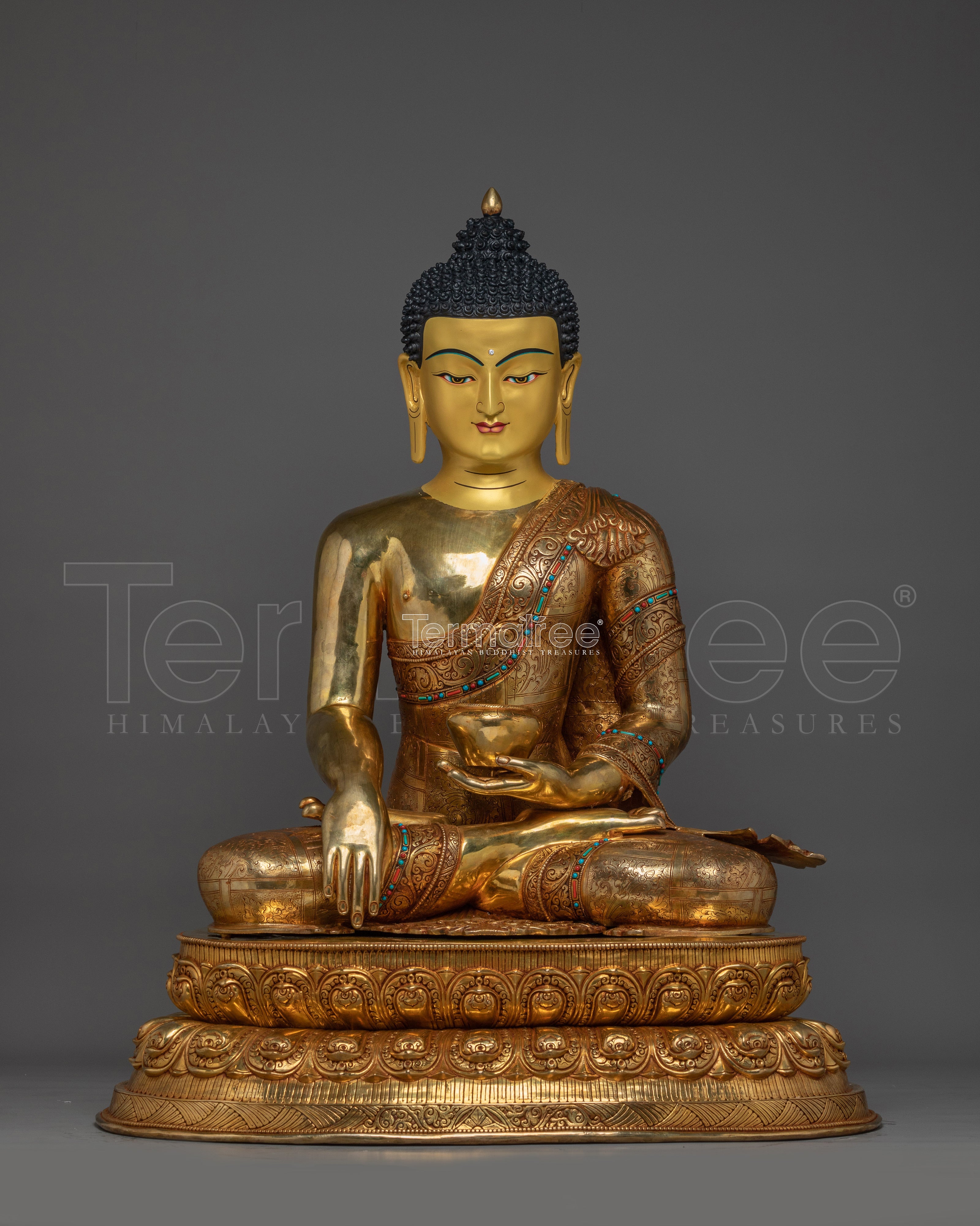Tranquil Gautama Buddha Himalayan Statue | Shakyamuni Buddha Artwork
