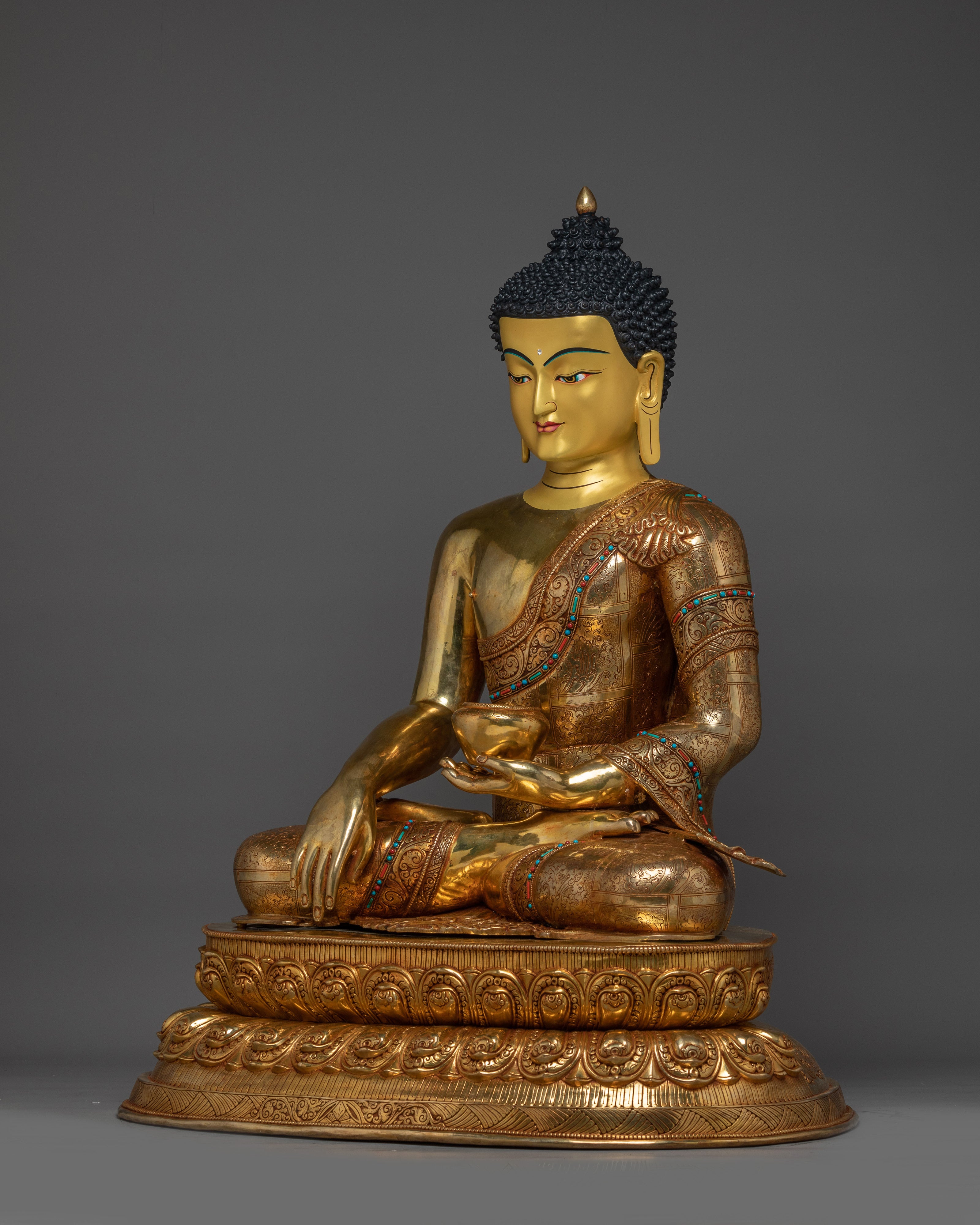 Buddhist Golden Three Buddha Set | Buddha Trinity Artwork