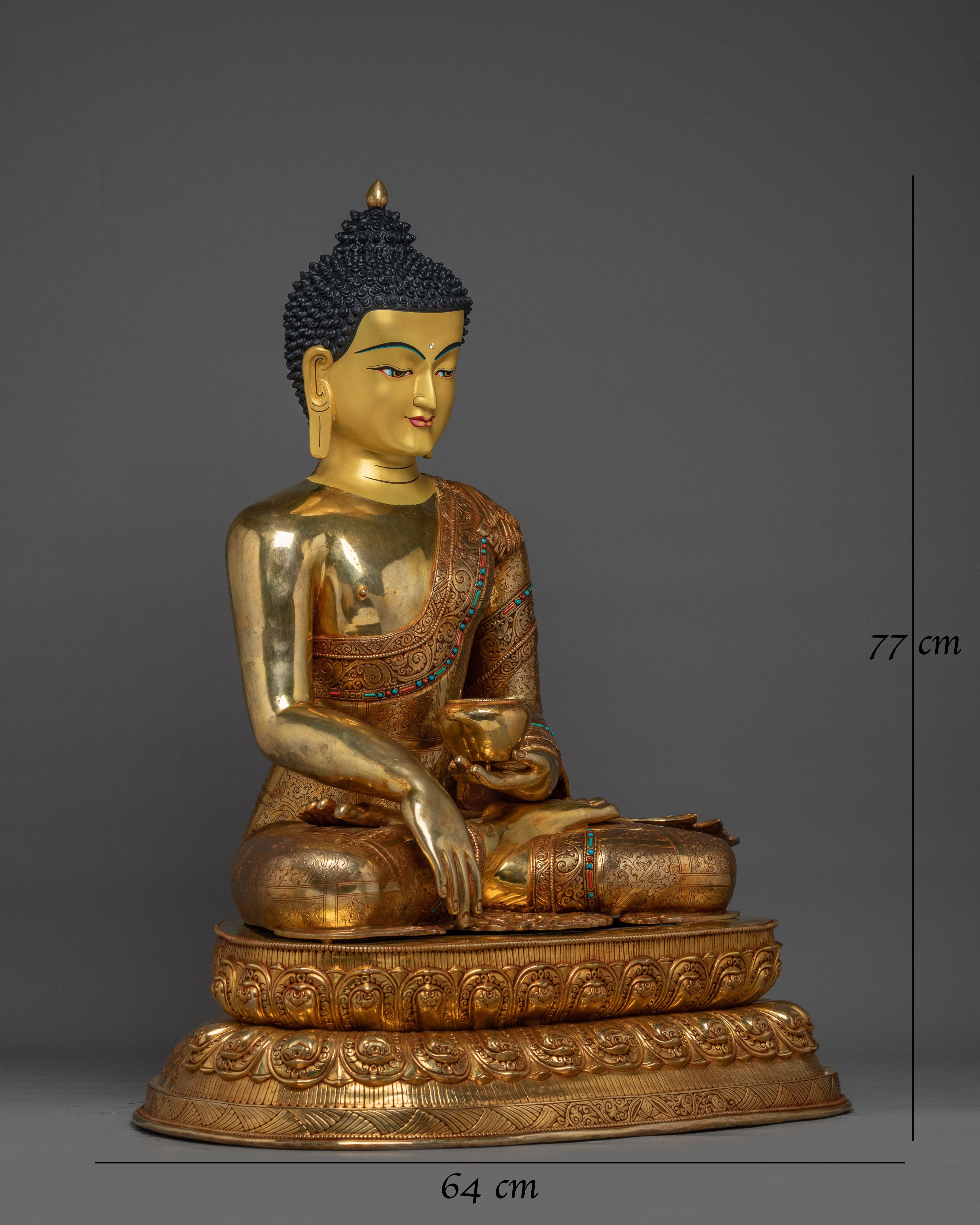 Buddhist Golden Three Buddha Set