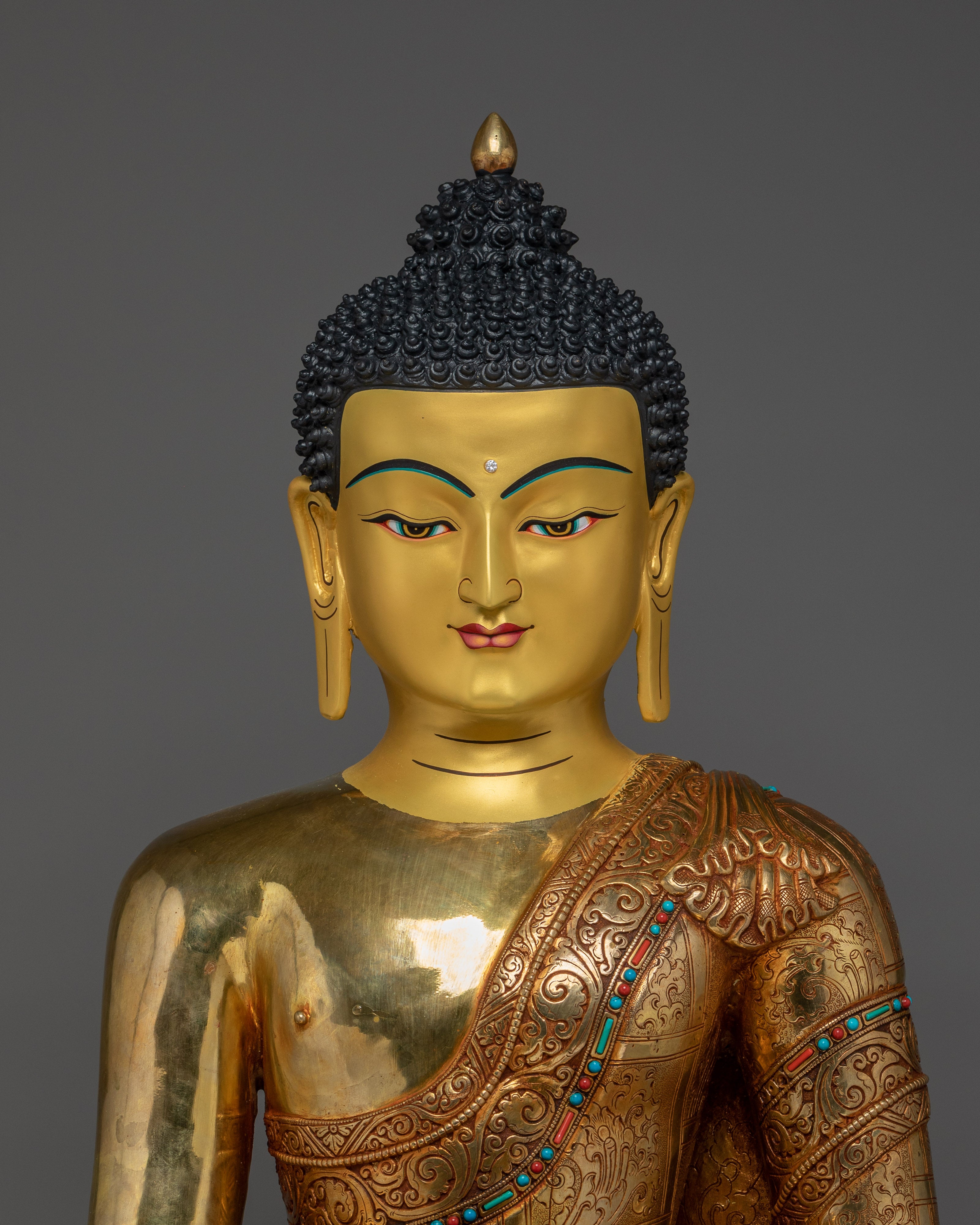 Buddhist Golden Three Buddha Set | Buddha Trinity Artwork