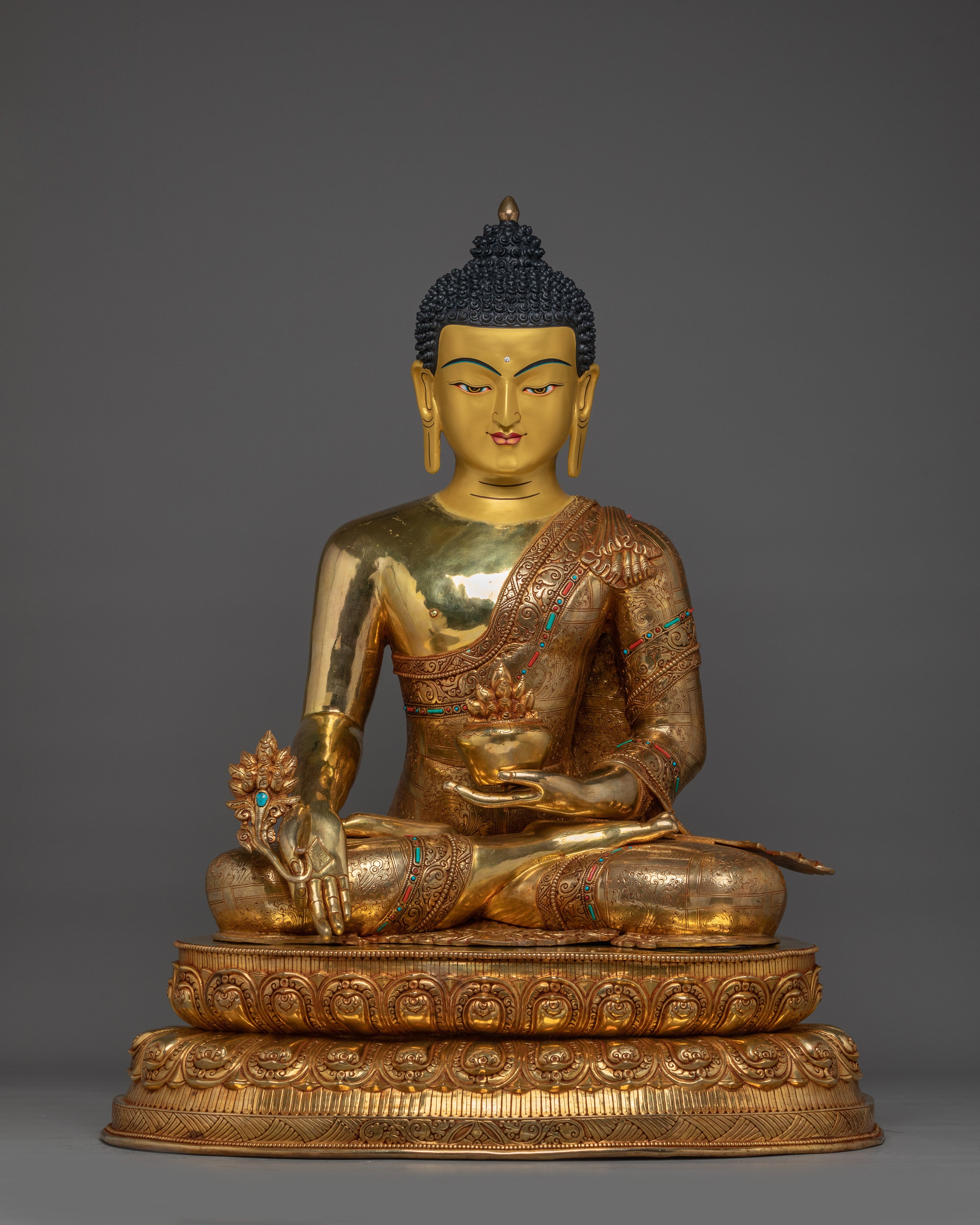 Buddhist Golden Three Buddha Set | Buddha Trinity Artwork