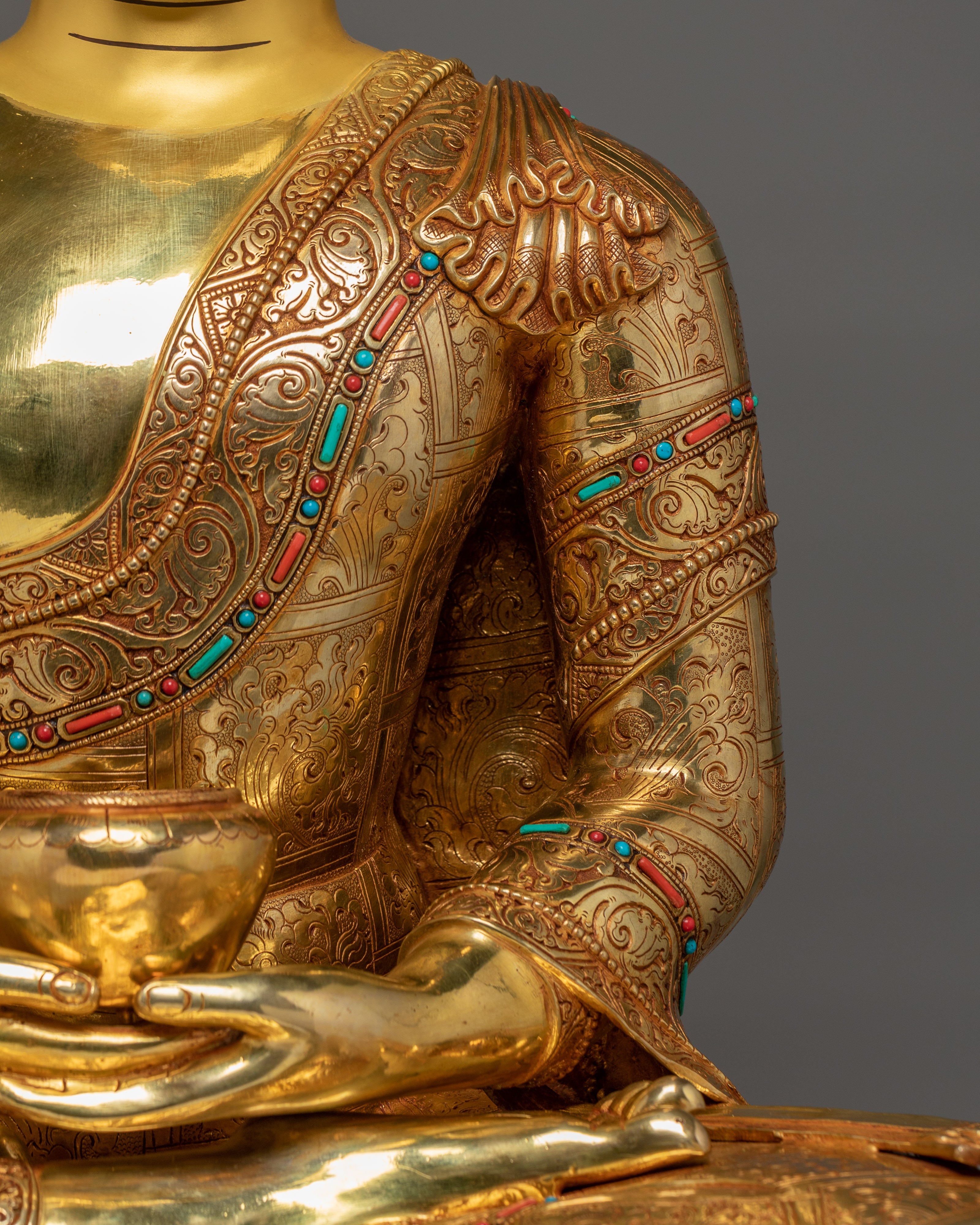 Buddhist Spiritual Amitabha Buddha Statue | Altar Golden Decor