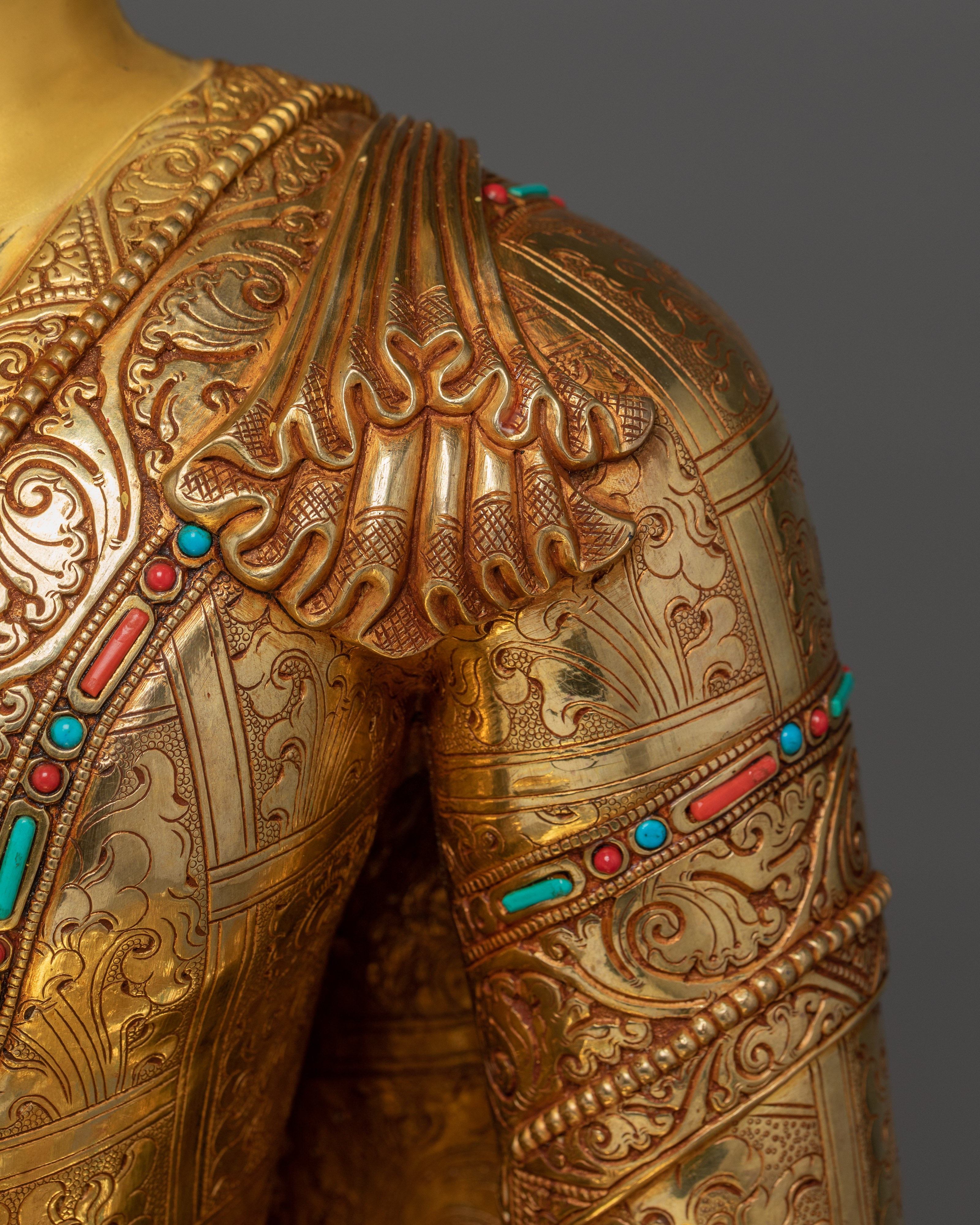 Buddhist Golden Three Buddha Set | Buddha Trinity Artwork