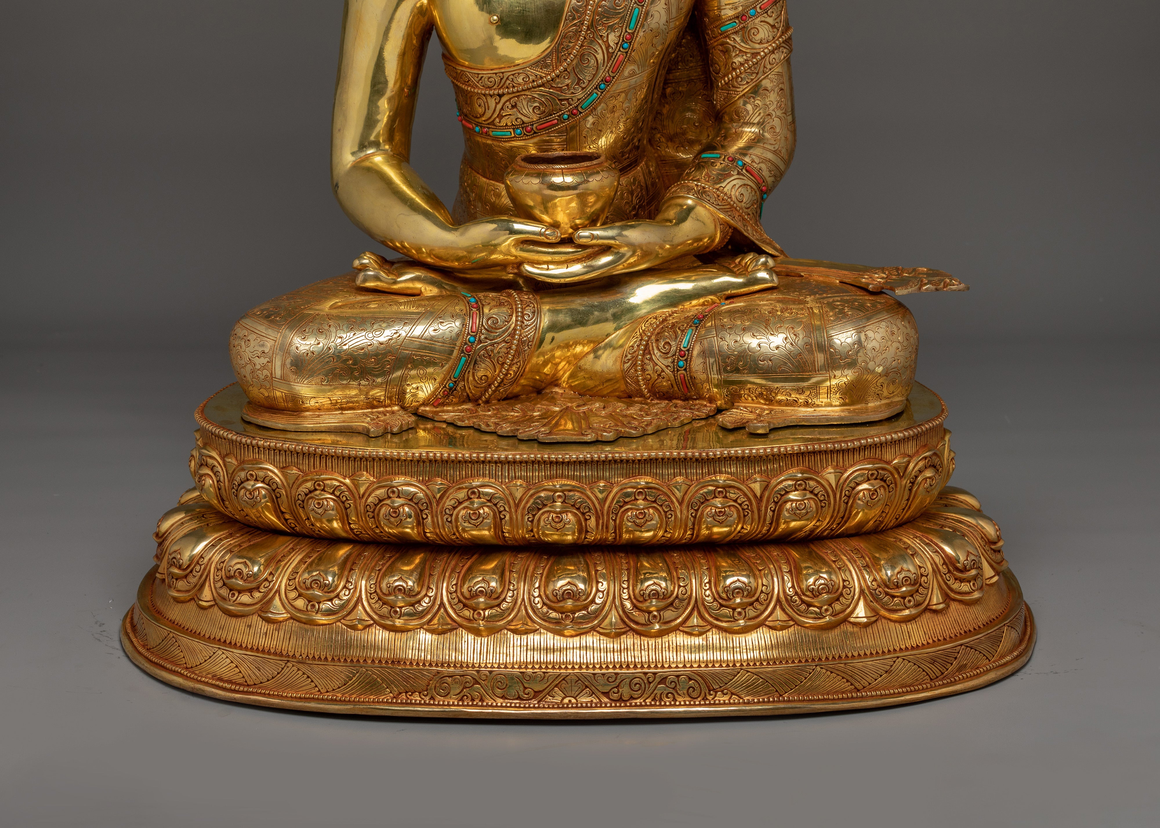 Buddhist Golden Three Buddha Set | Buddha Trinity Artwork
