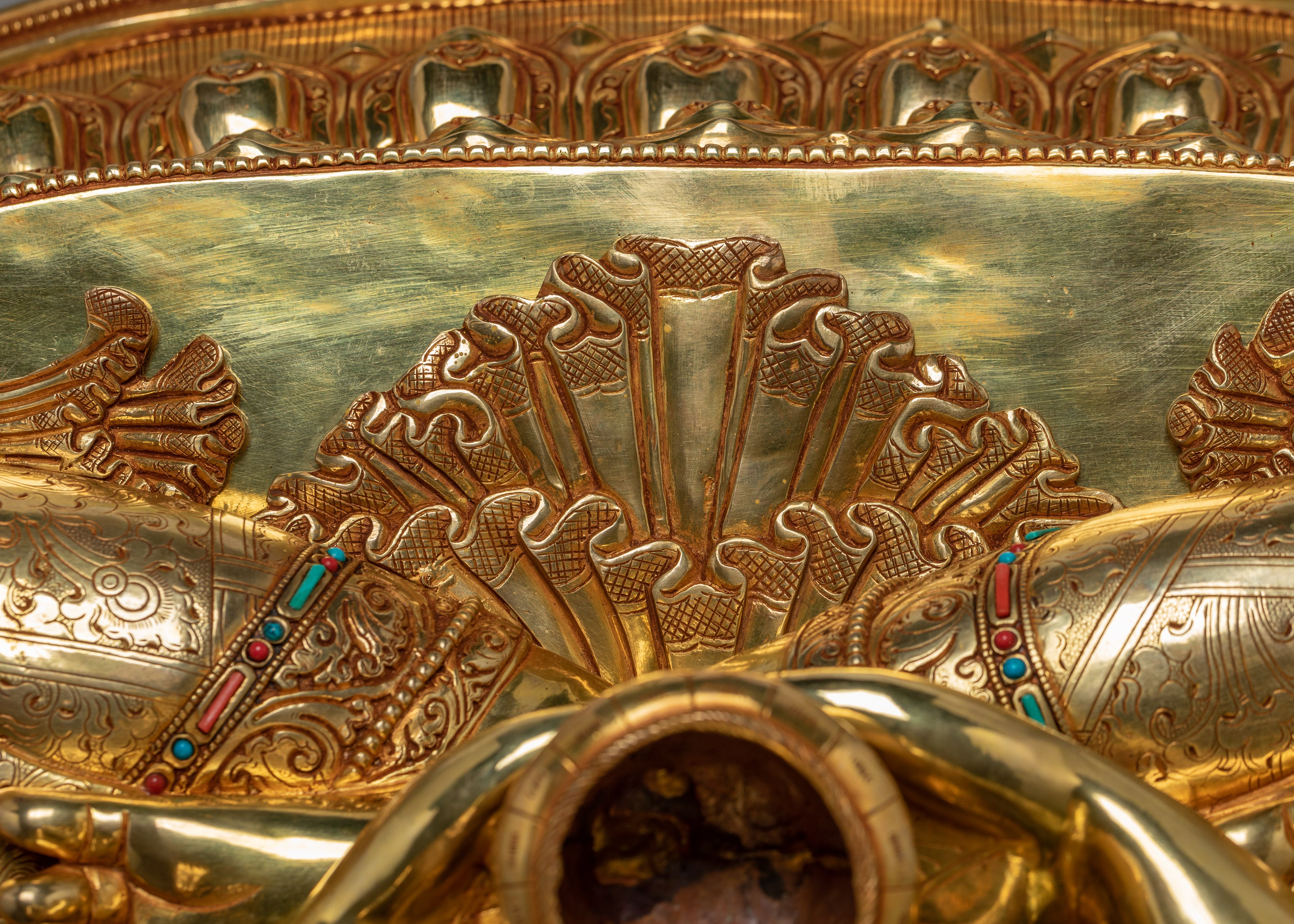 Buddhist Spiritual Amitabha Buddha Statue | Altar Golden Decor