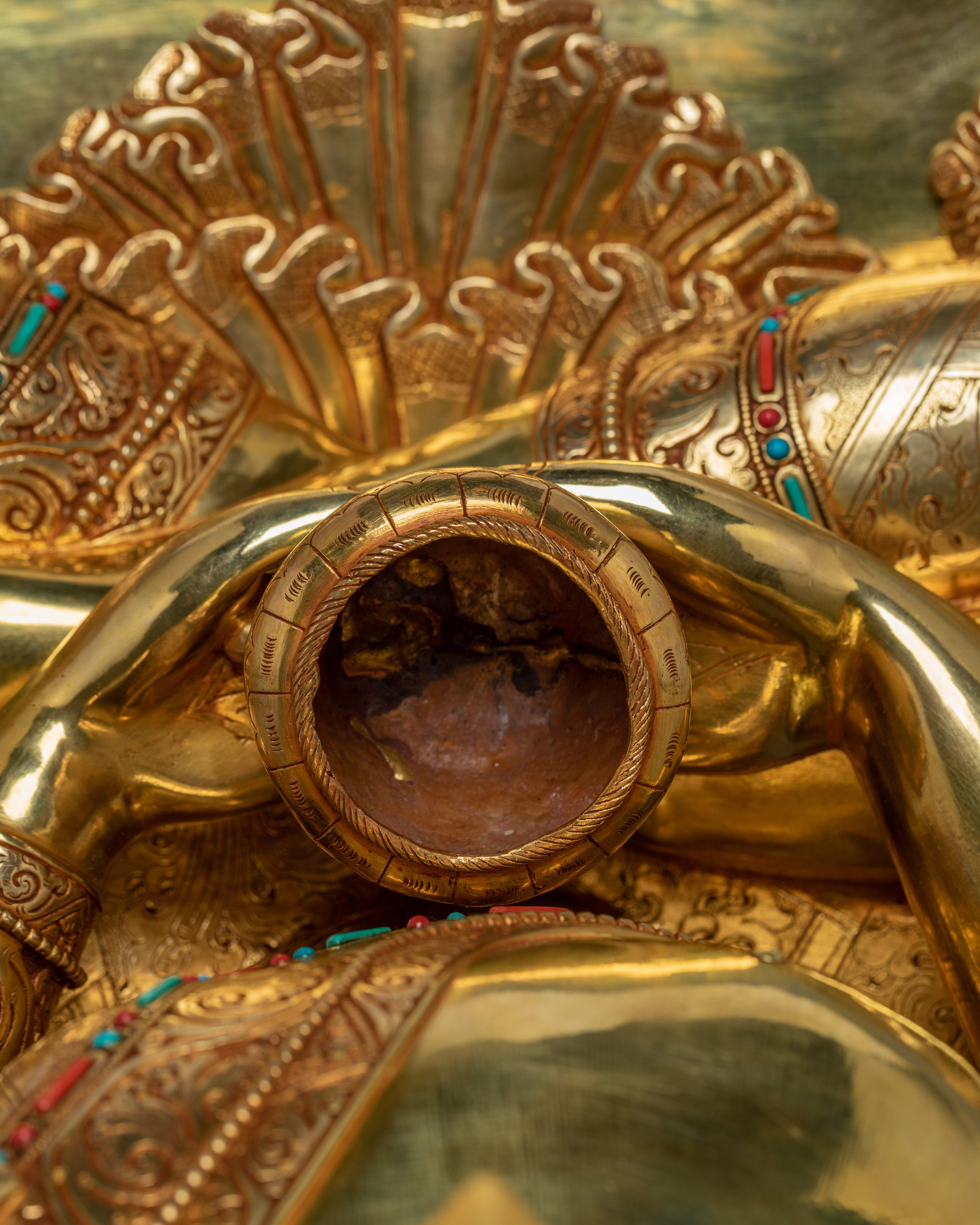 Buddhist Spiritual Amitabha Buddha Statue | Altar Golden Decor