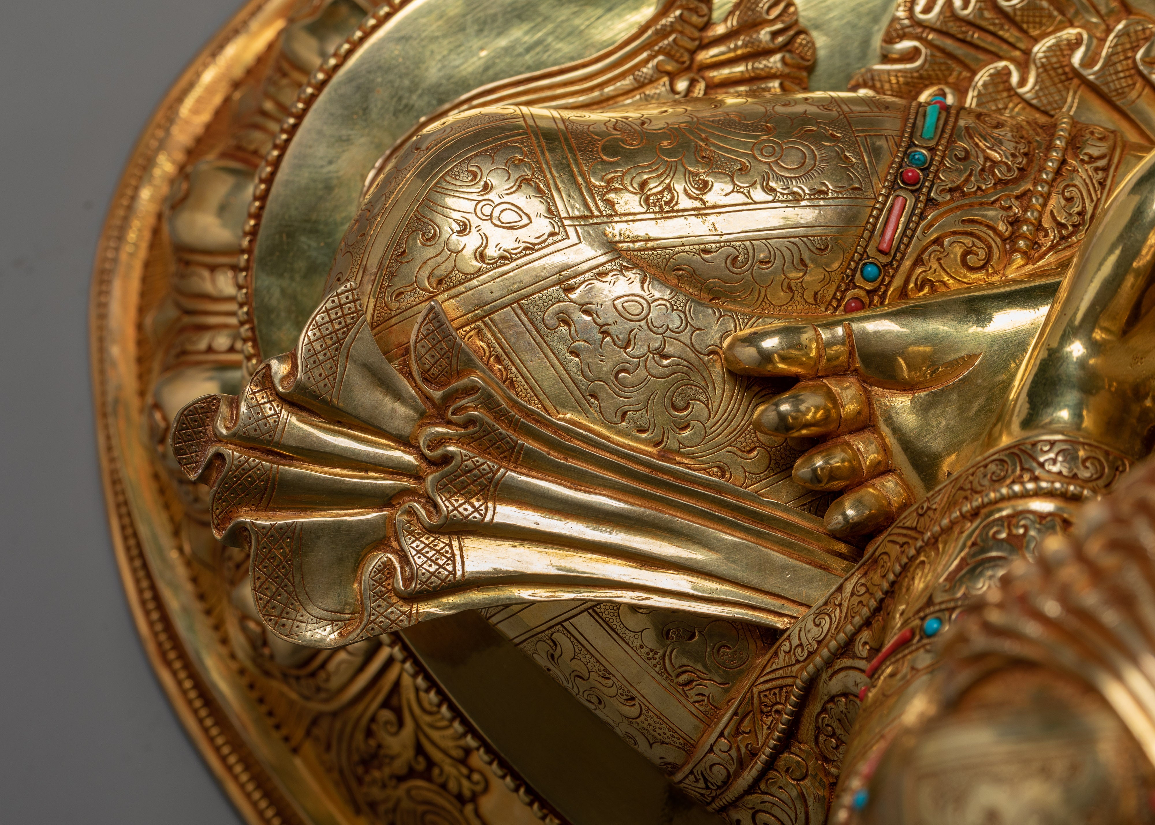 Buddhist Golden Three Buddha Set | Buddha Trinity Artwork