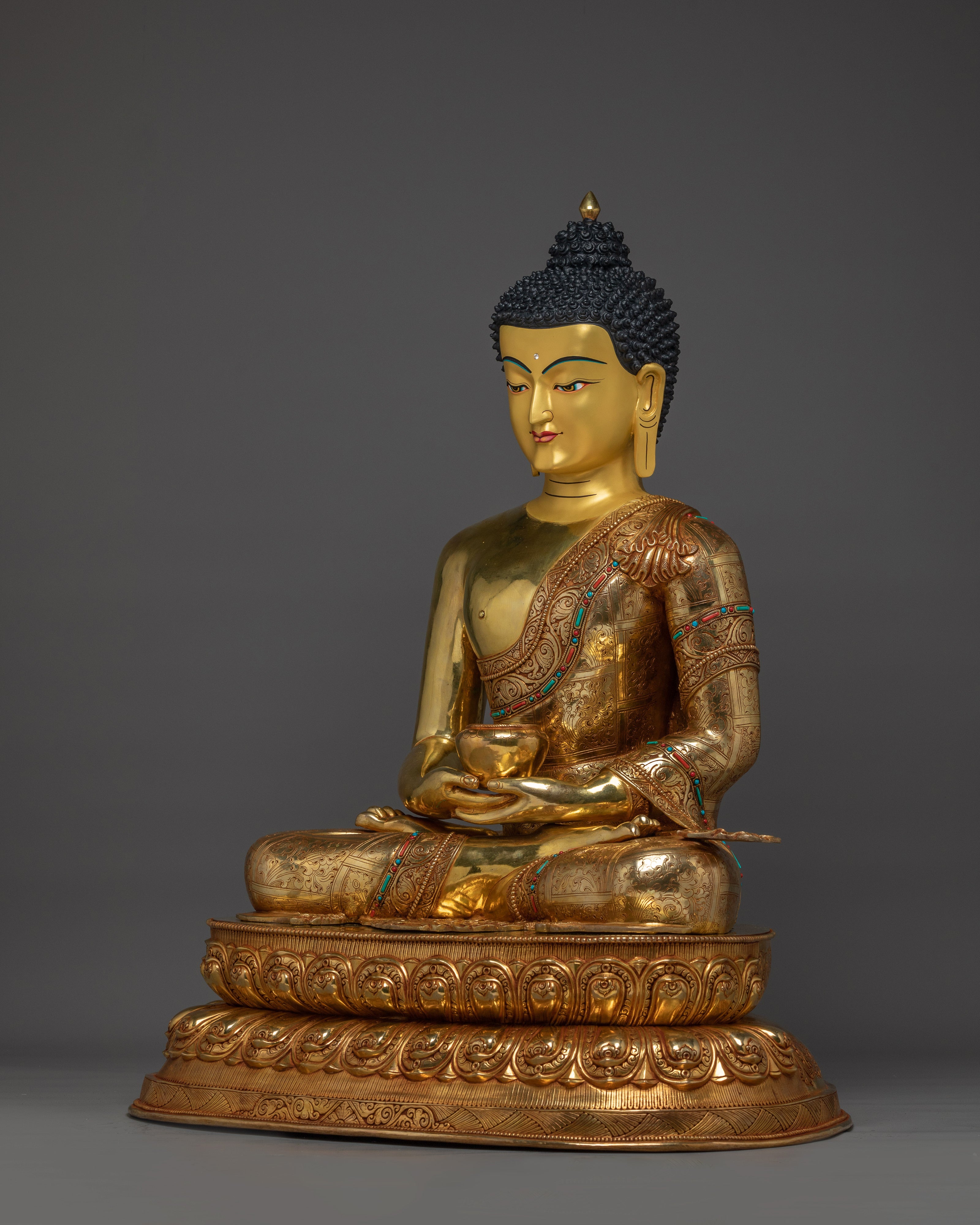 Buddhist Spiritual Amitabha Buddha Statue | Altar Golden Decor