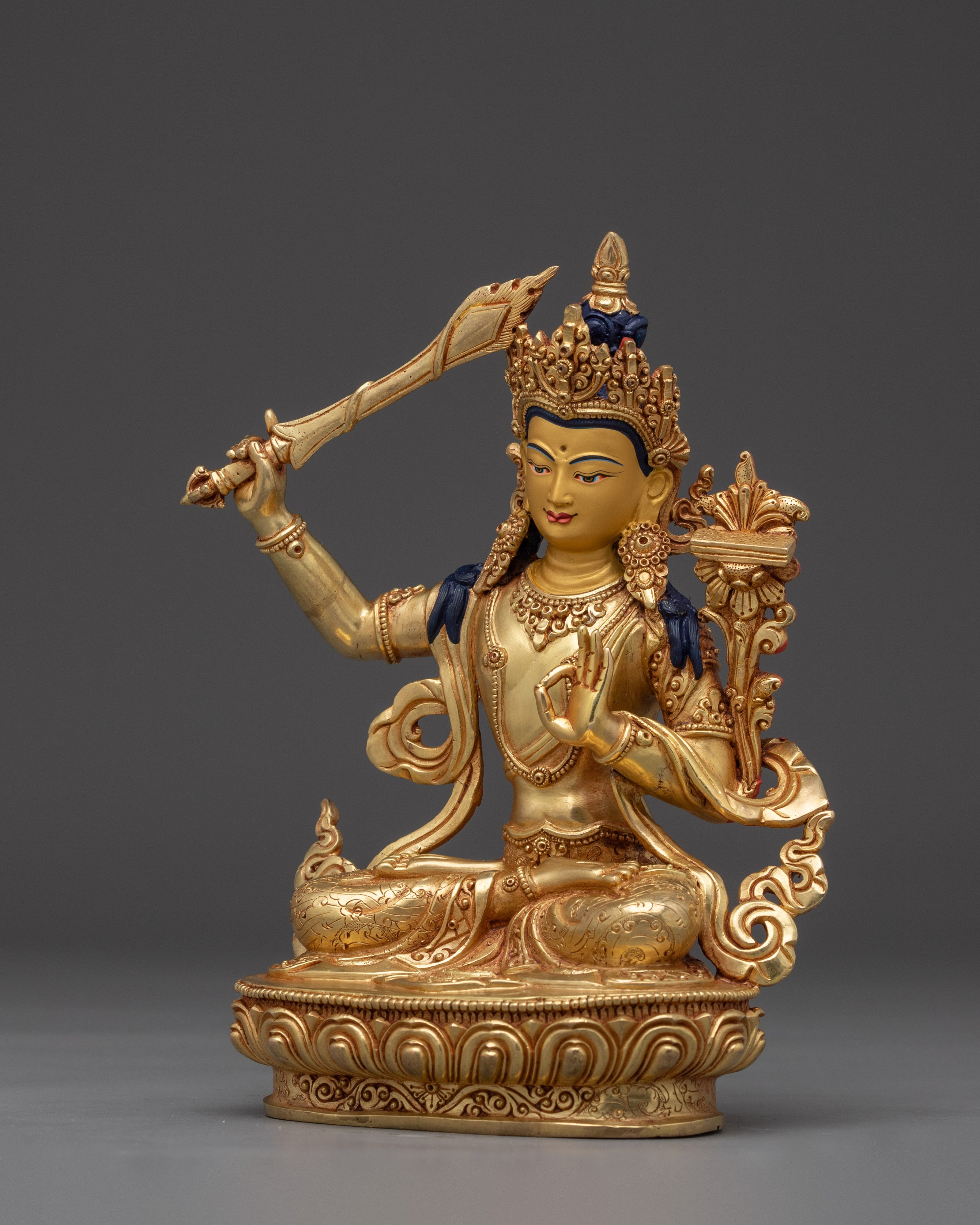 Wisdom Bodhisattva Manjushri Figurine | Tibetan Buddhism Art