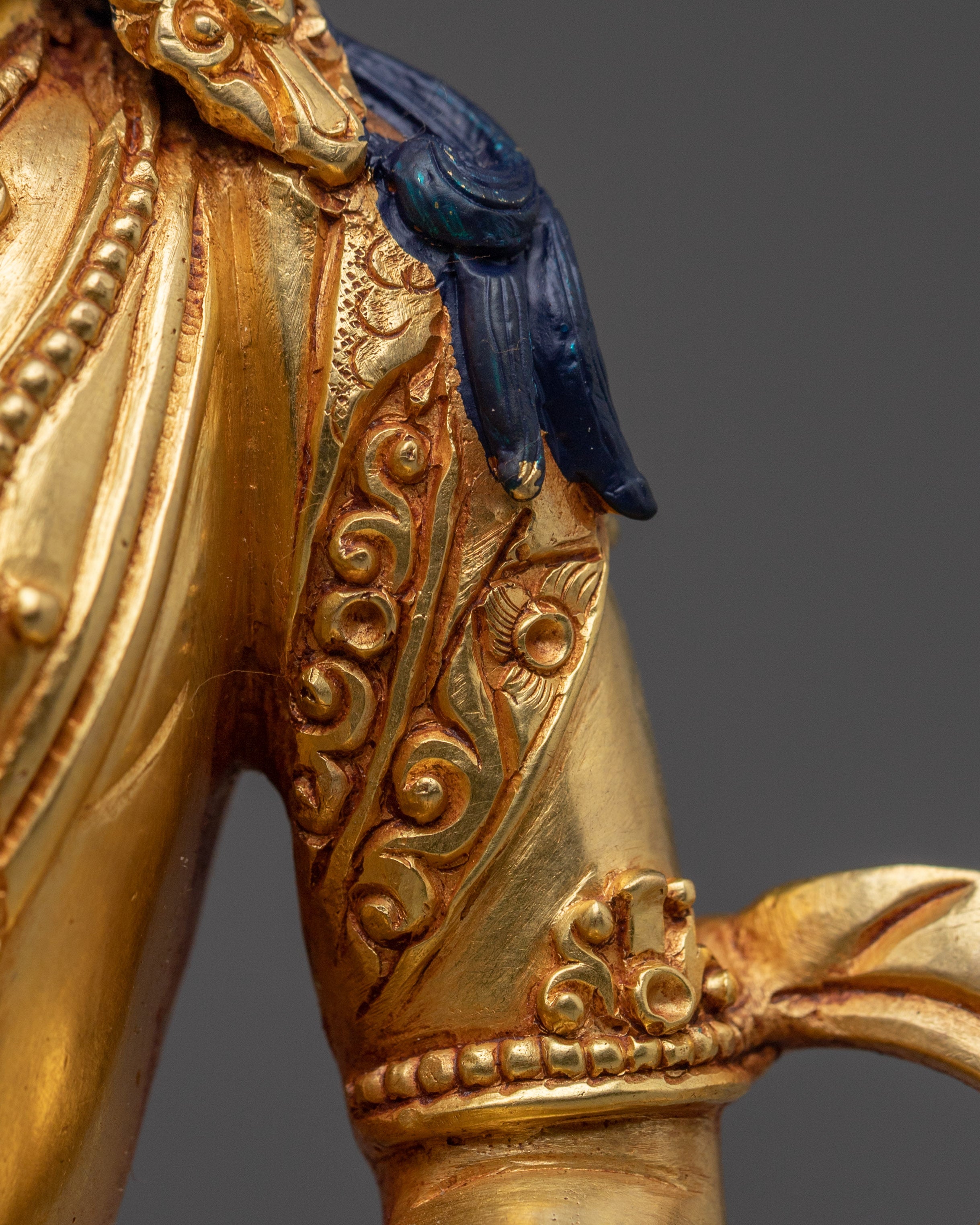 Tibetan Golden Amitayus Statue | Longevity and Healing Decor