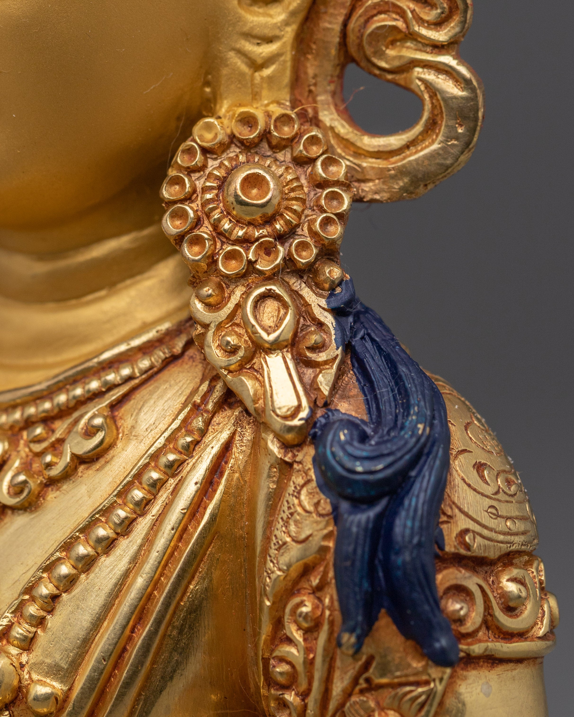 Tibetan Golden Amitayus Statue | Longevity and Healing Decor