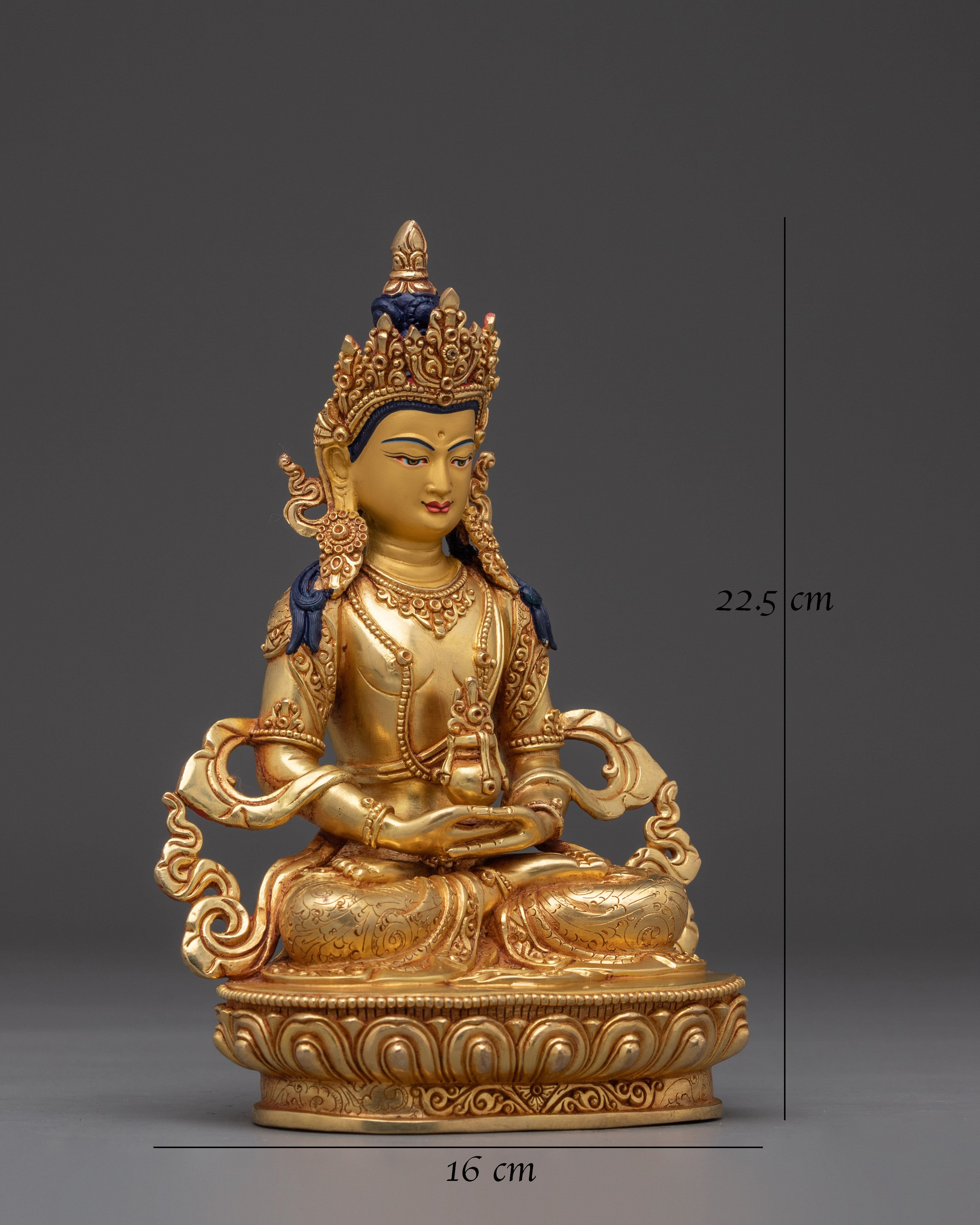 Tibetan Golden Amitayus Statue