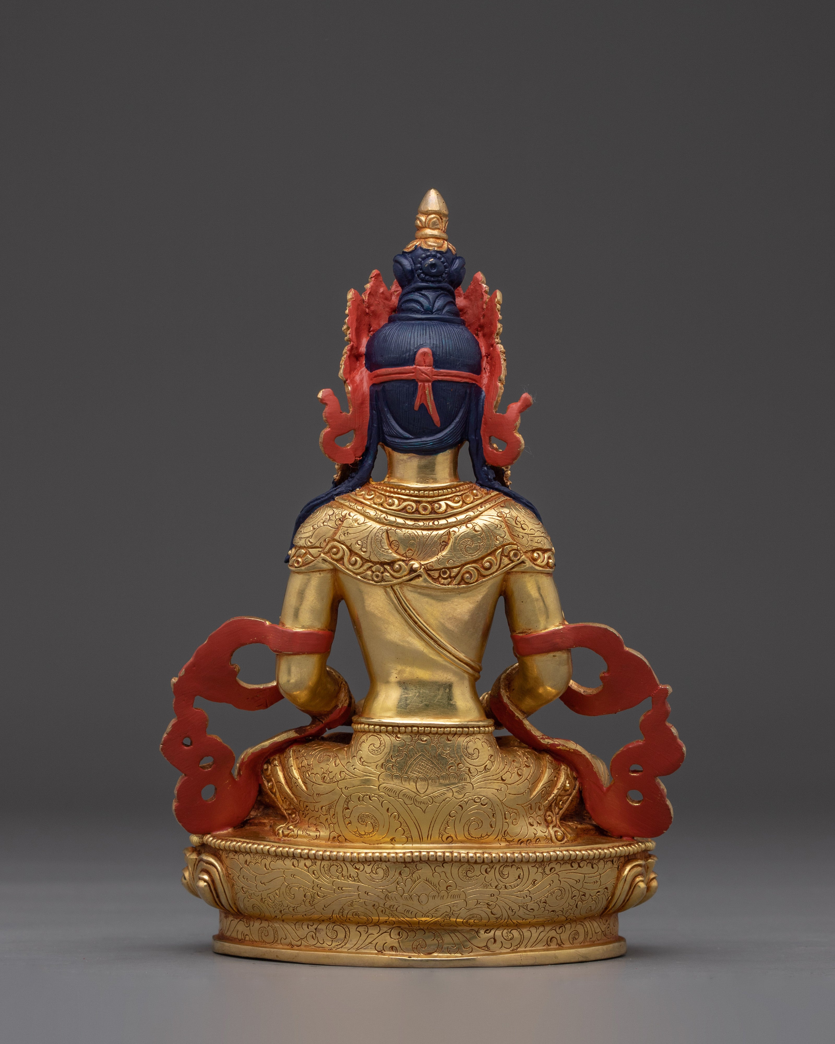 Tibetan Golden Amitayus Statue | Longevity and Healing Decor