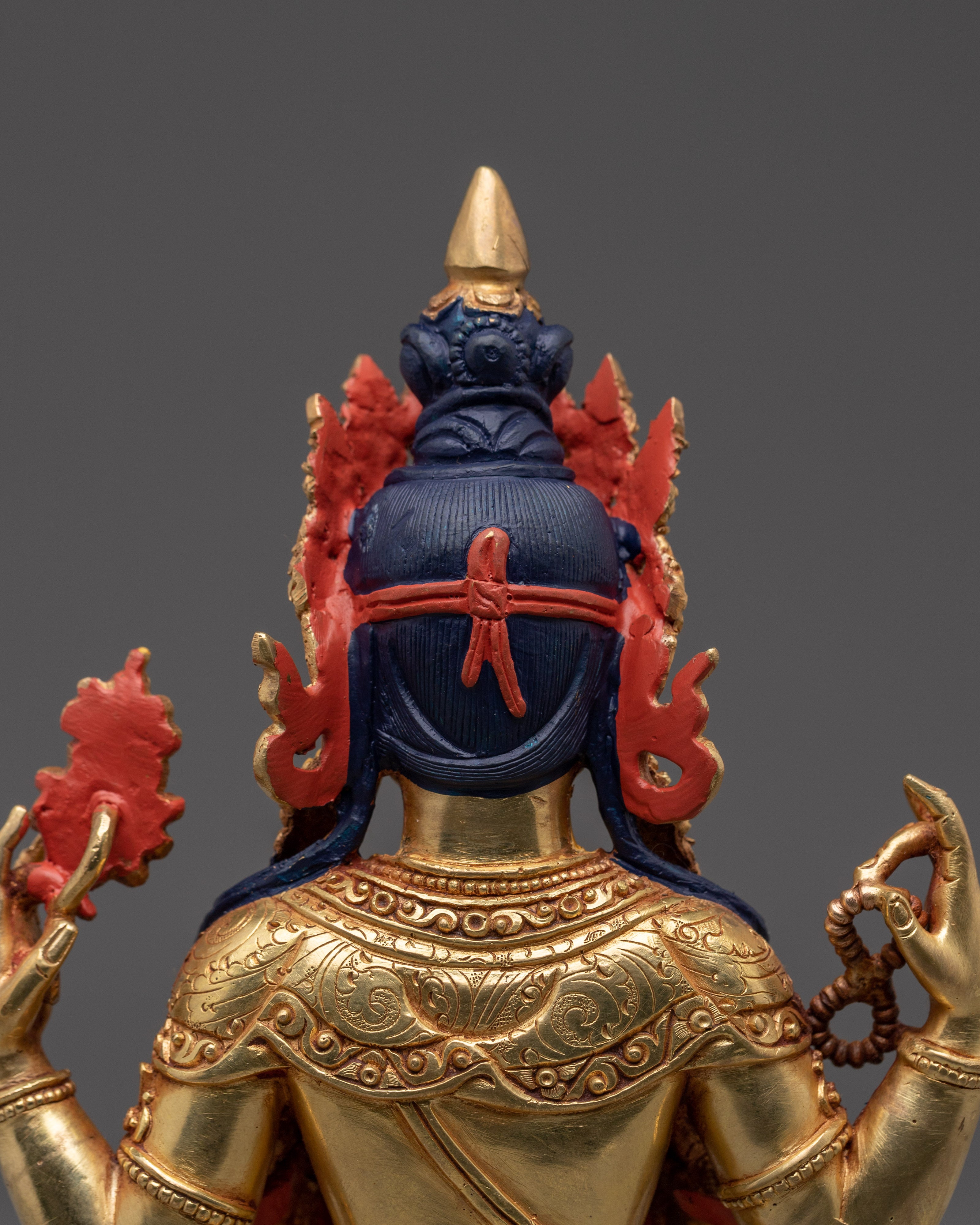 Chenrezig Art - Bodhisattva of compassion | Golden Avalokiteshvara Artwork