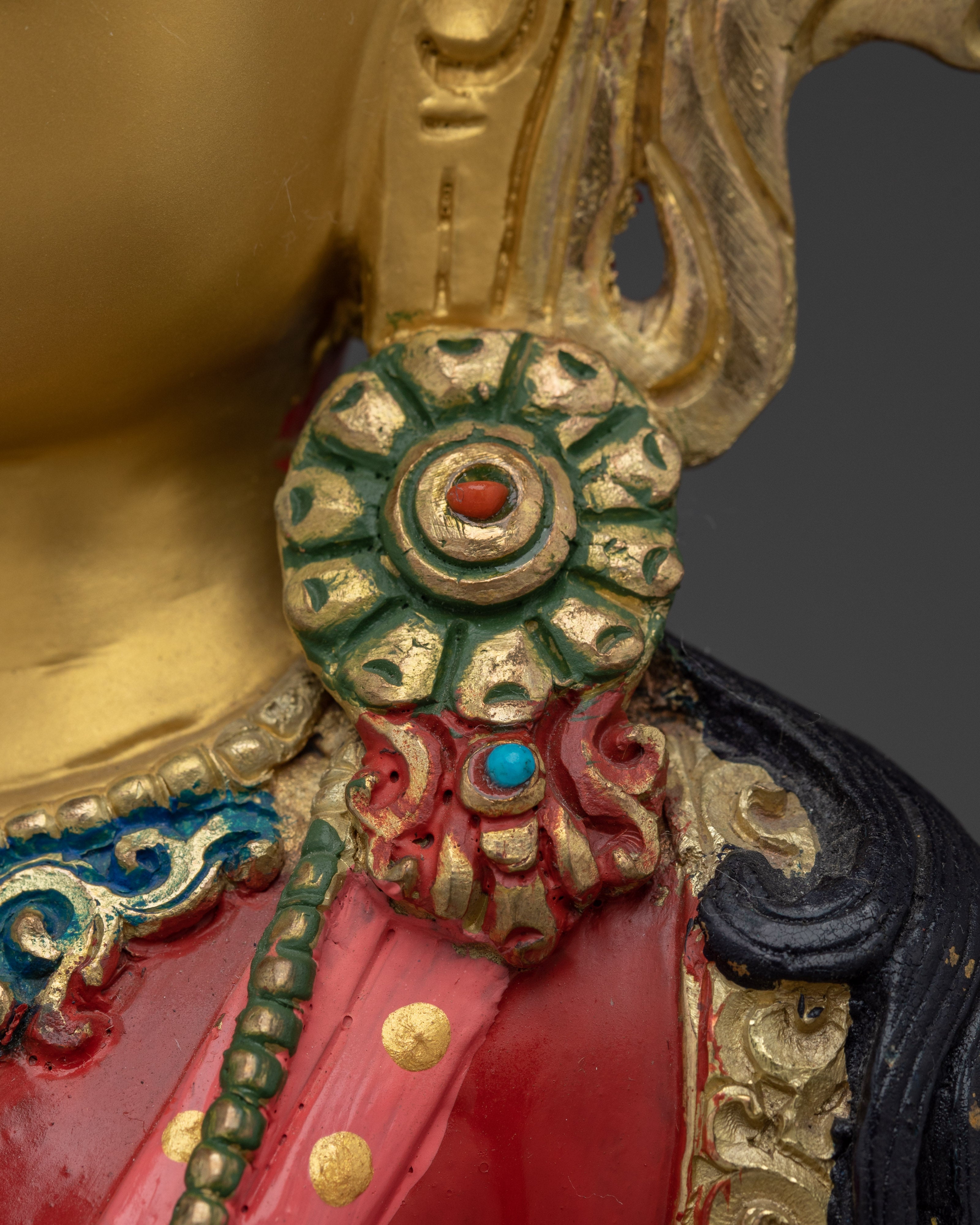 Amitayus Statue with Intricate Copper Details | Ideal for Meditation, Spiritual Practice