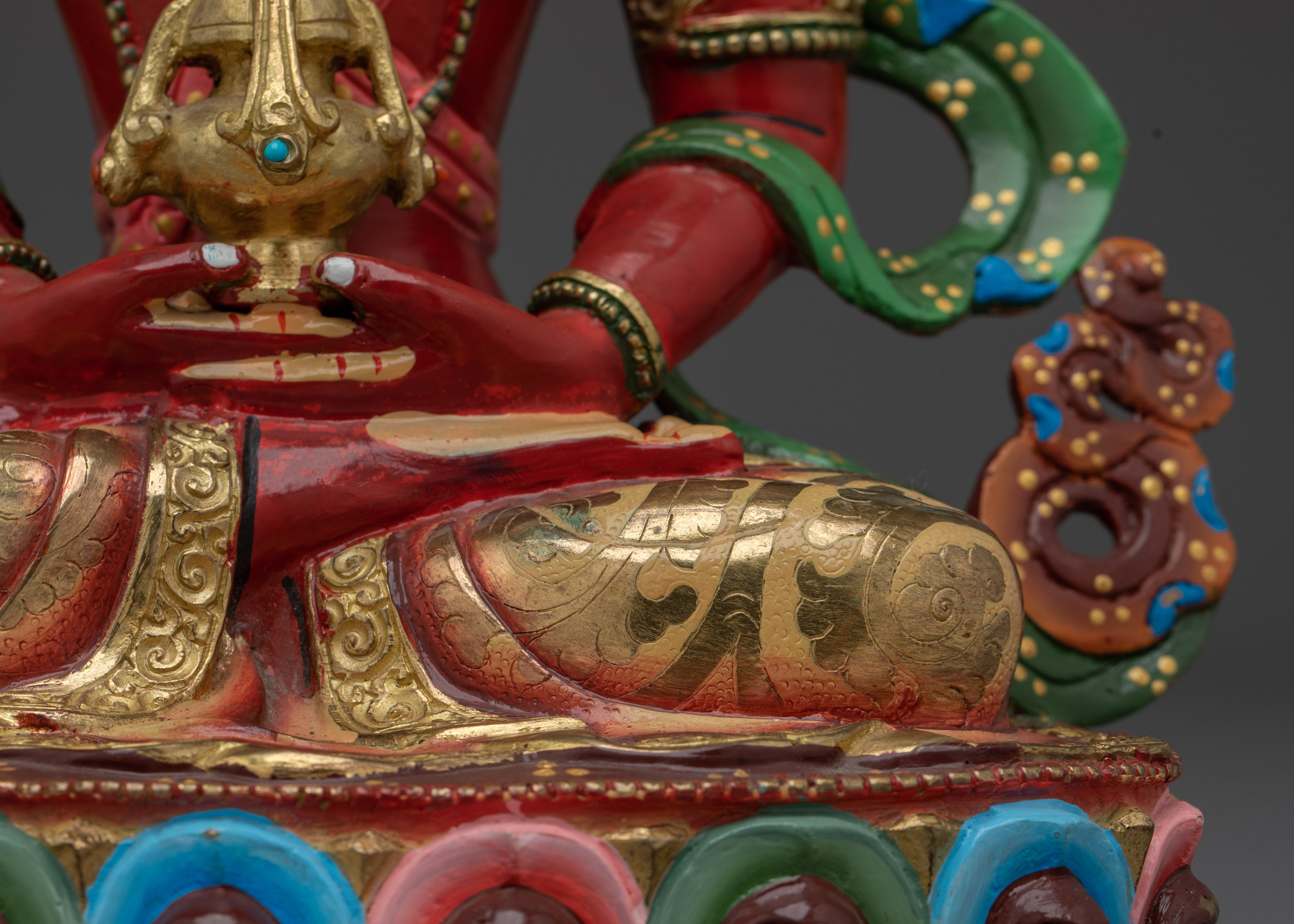 Amitayus Statue with Intricate Copper Details | Ideal for Meditation, Spiritual Practice