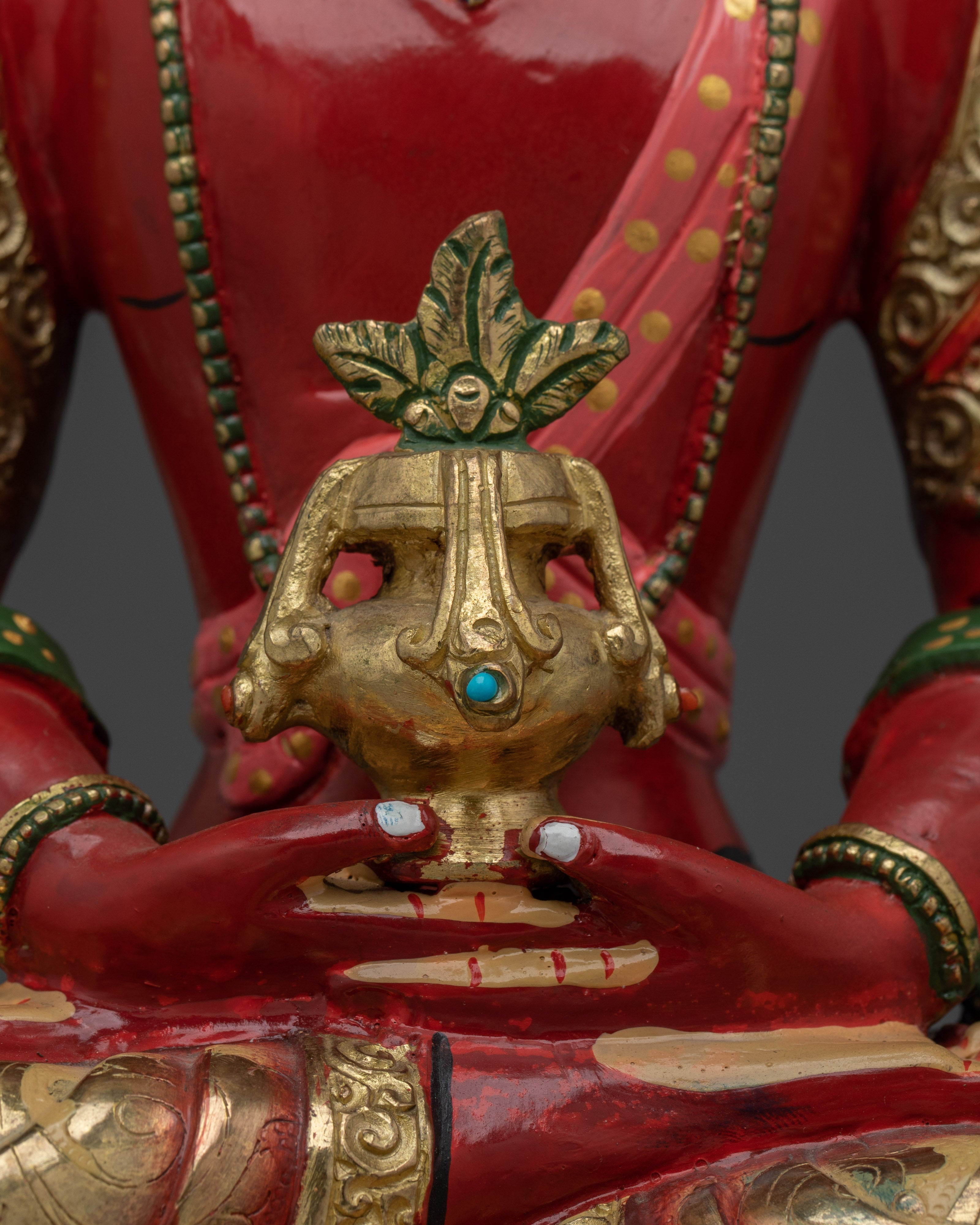 Amitayus Statue with Intricate Copper Details | Ideal for Meditation, Spiritual Practice