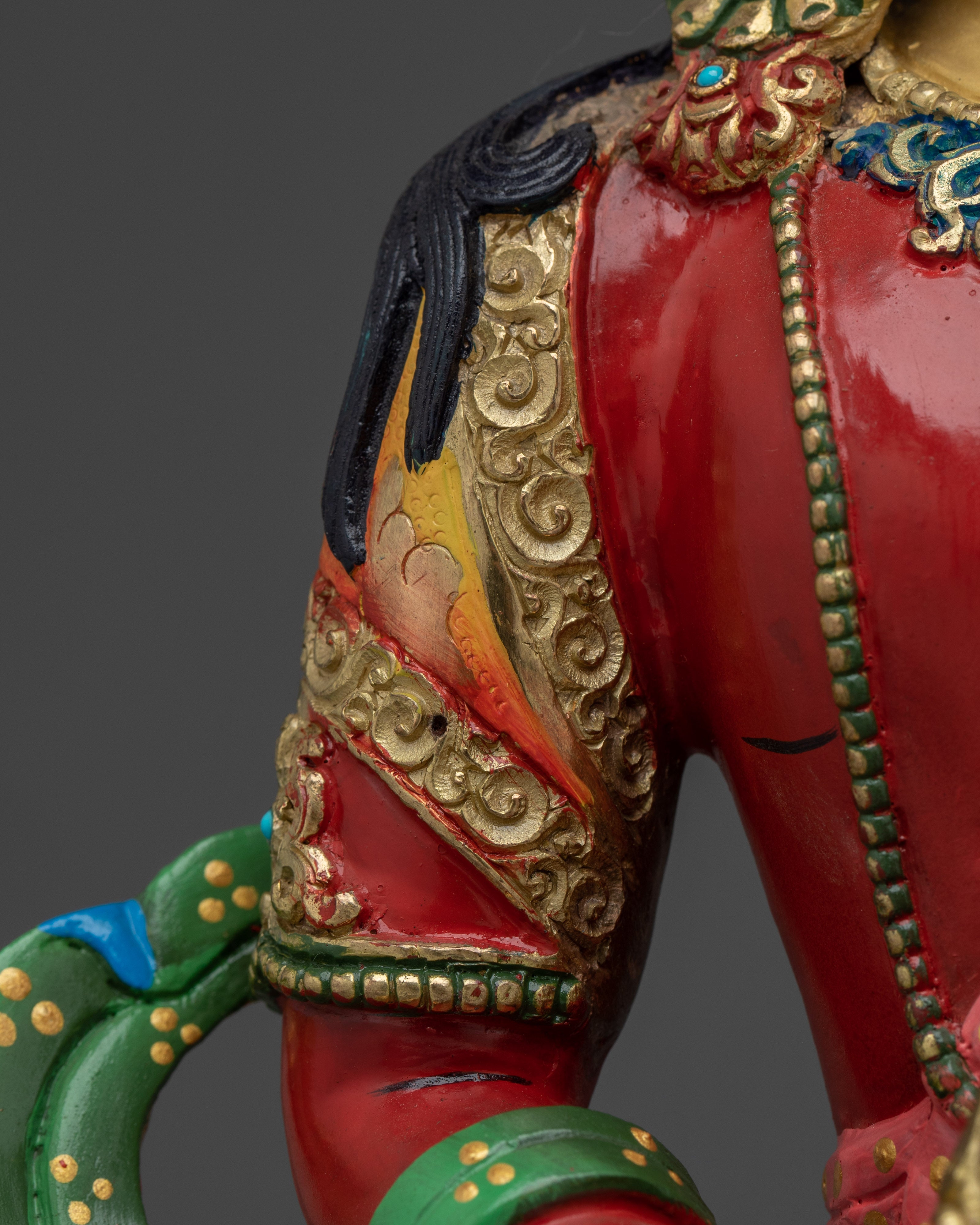 Amitayus Statue with Intricate Copper Details | Ideal for Meditation, Spiritual Practice