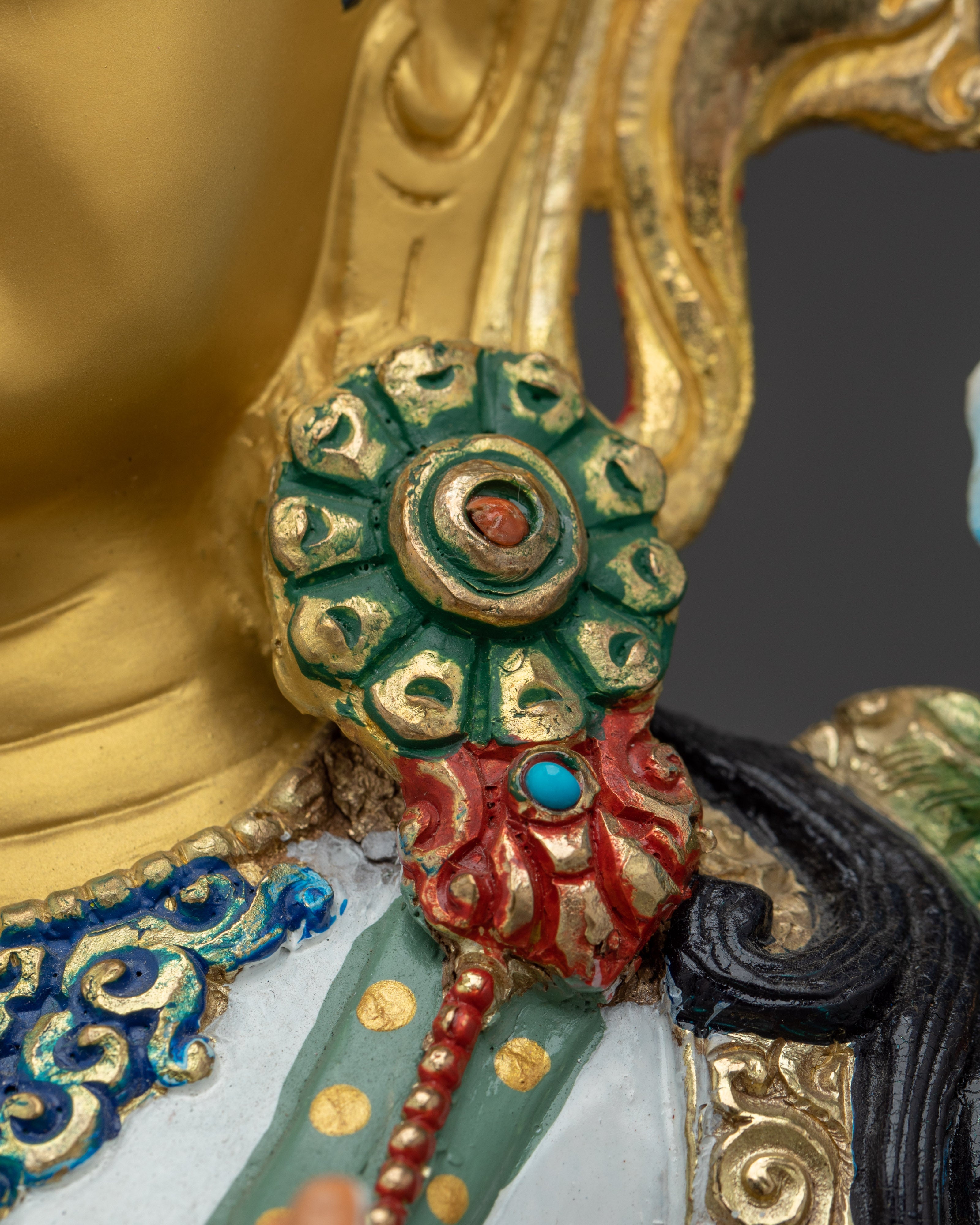 Colorful White Tara Statue | Sita Tara - Tibetan Healing Deity