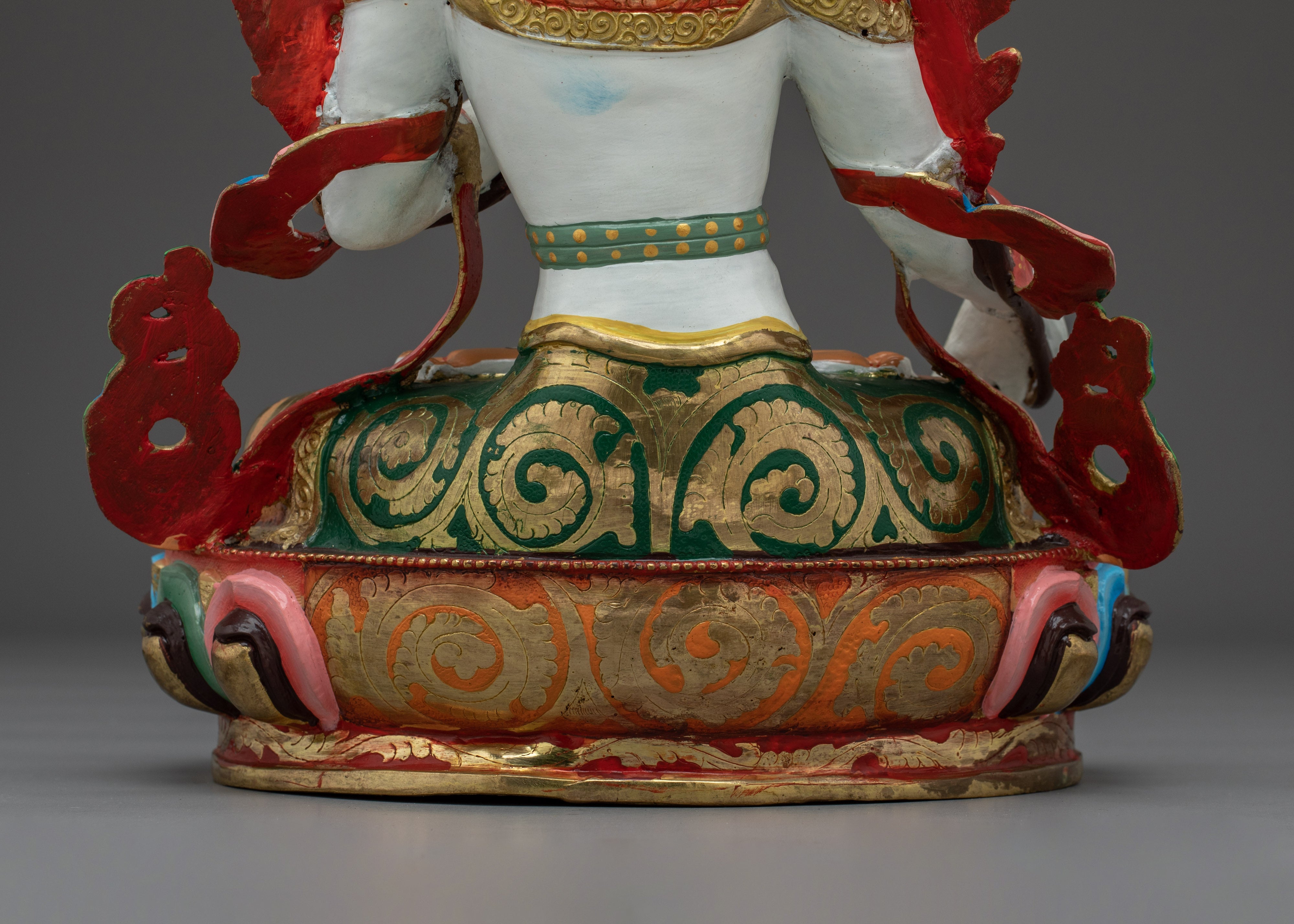 Colorful White Tara Statue | Sita Tara - Tibetan Healing Deity