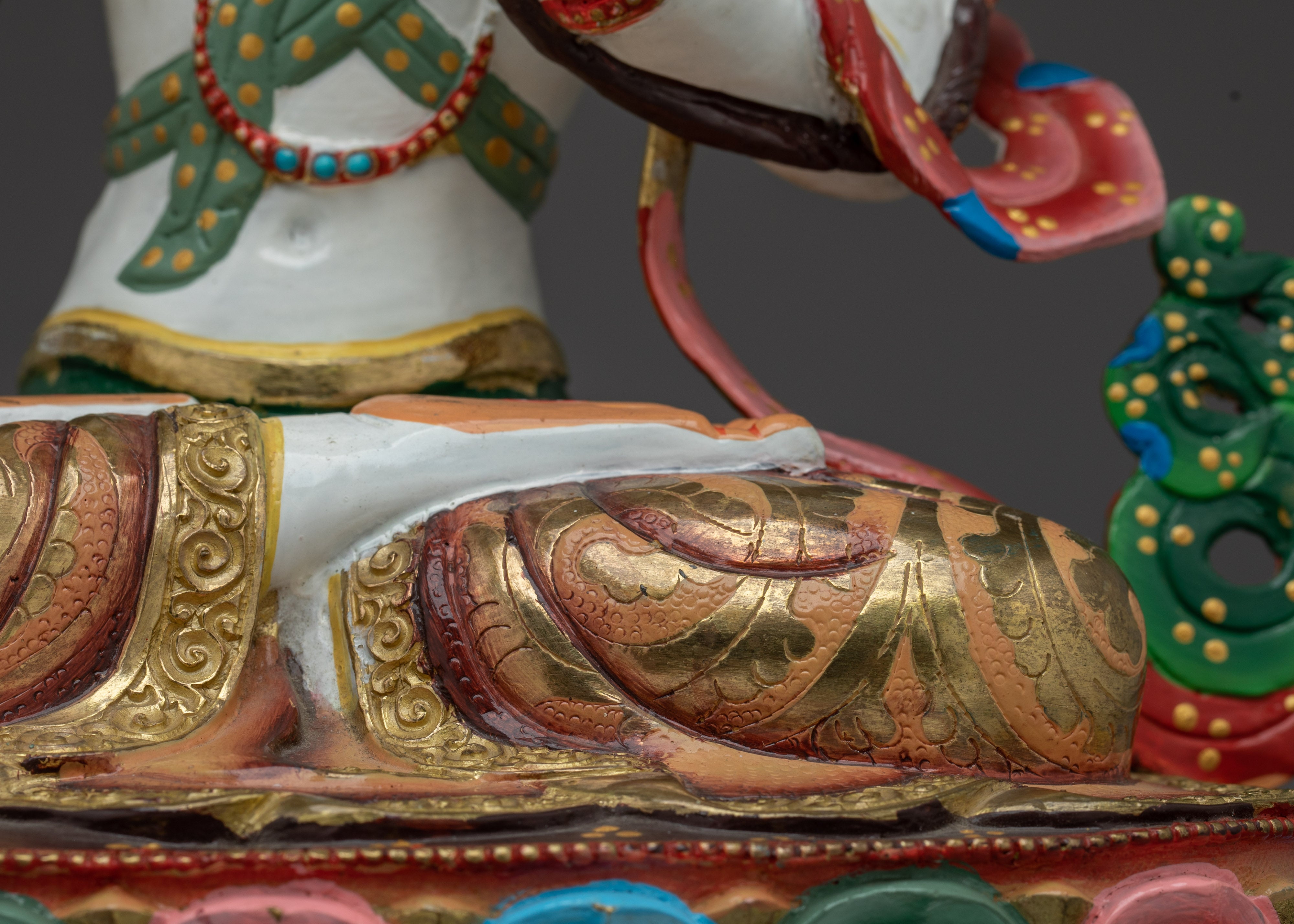 Colorful White Tara Statue | Sita Tara - Tibetan Healing Deity