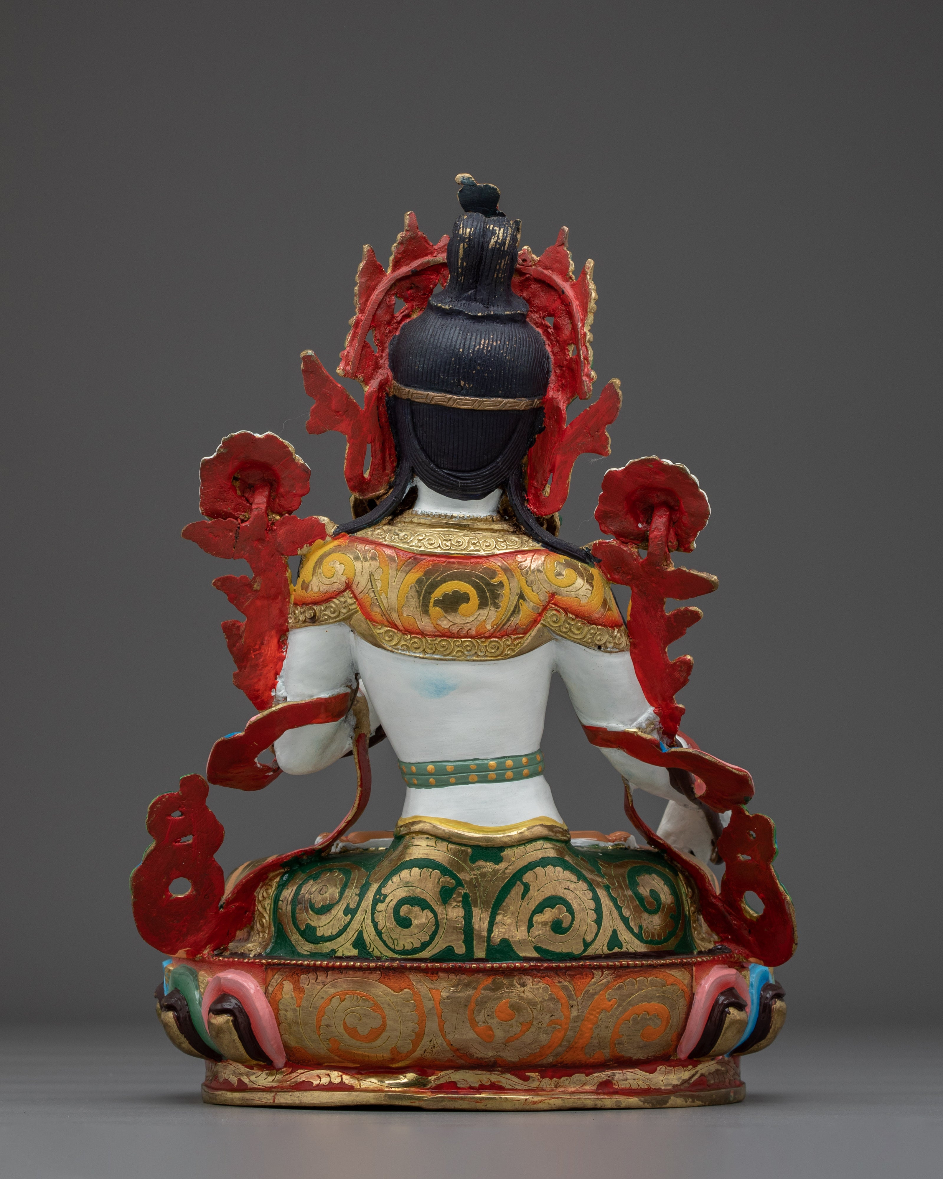 Colorful White Tara Statue | Sita Tara - Tibetan Healing Deity