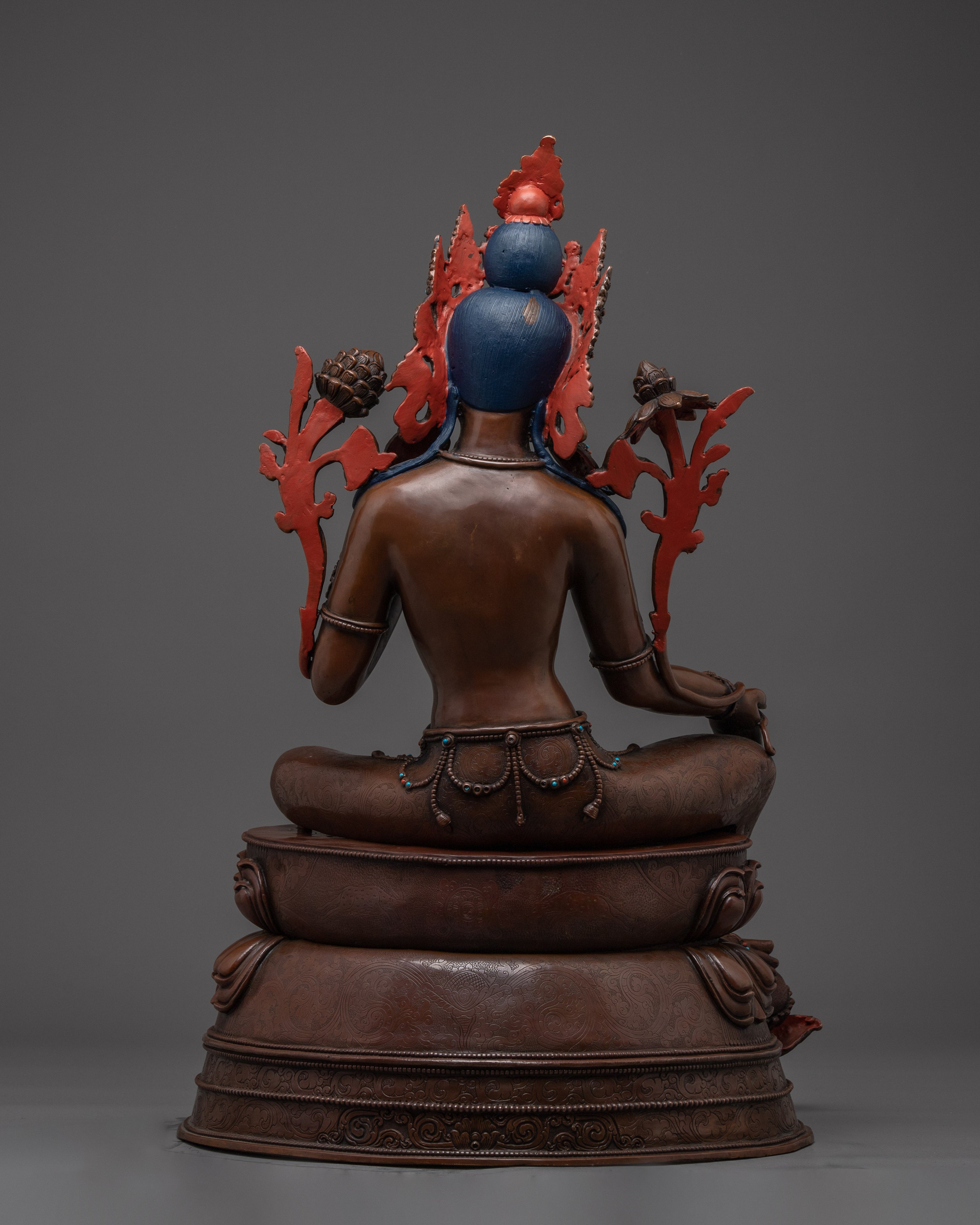 Oxidized Green Tara Decor Statue | Shyama Tara - Compassionate Diety