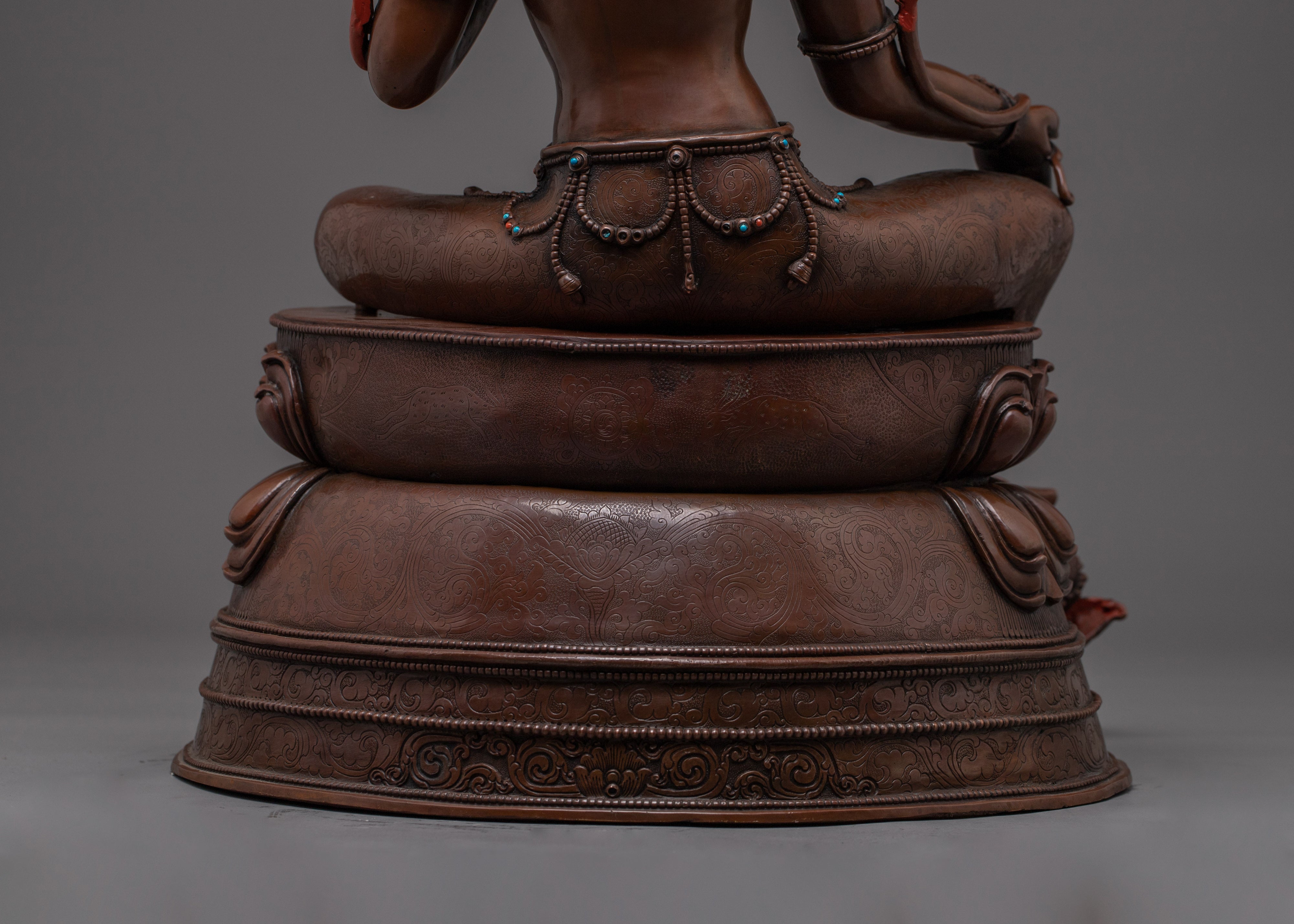 Oxidized Green Tara Decor Statue | Shyama Tara - Compassionate Diety