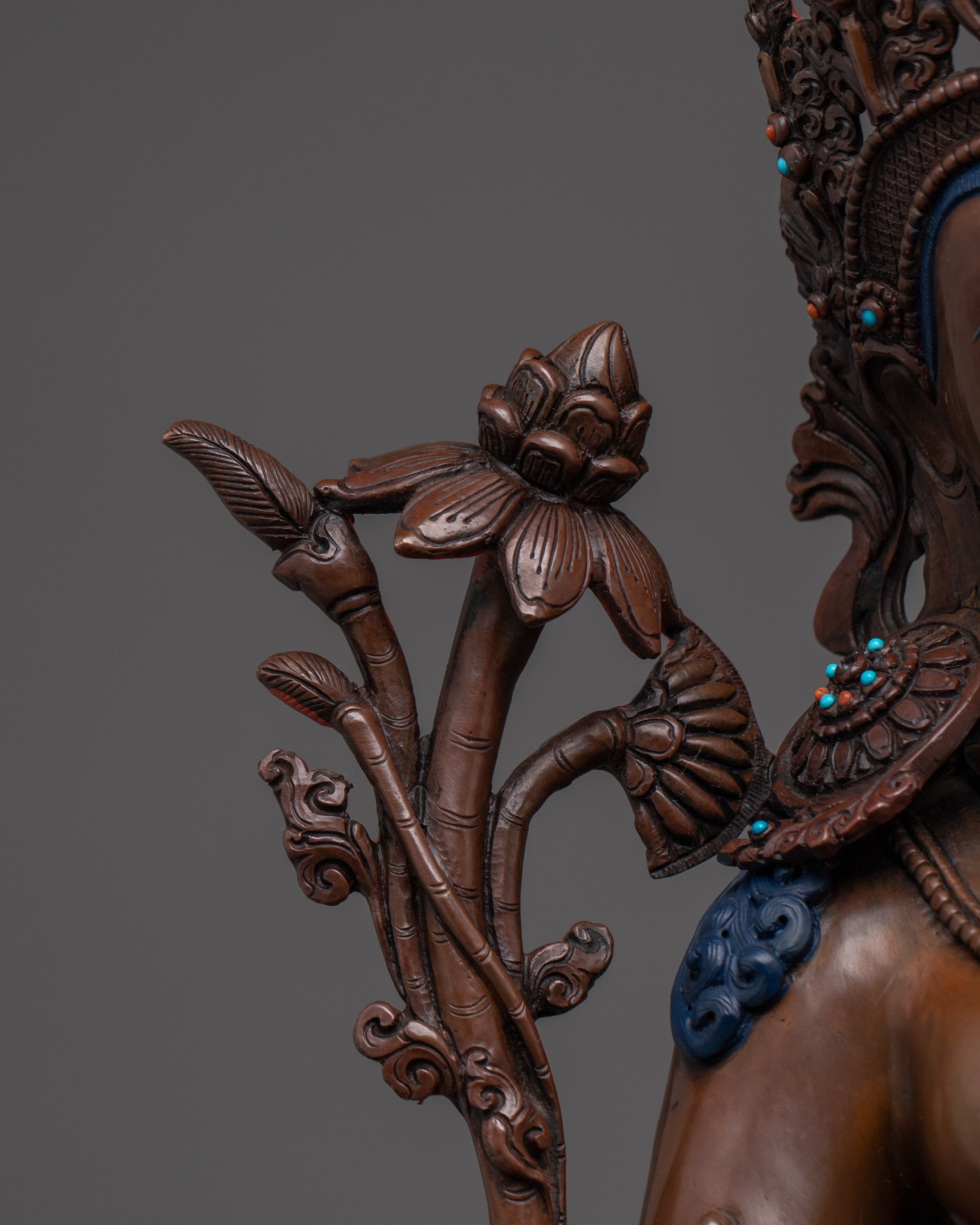 Oxidized Green Tara Decor Statue | Shyama Tara - Compassionate Diety