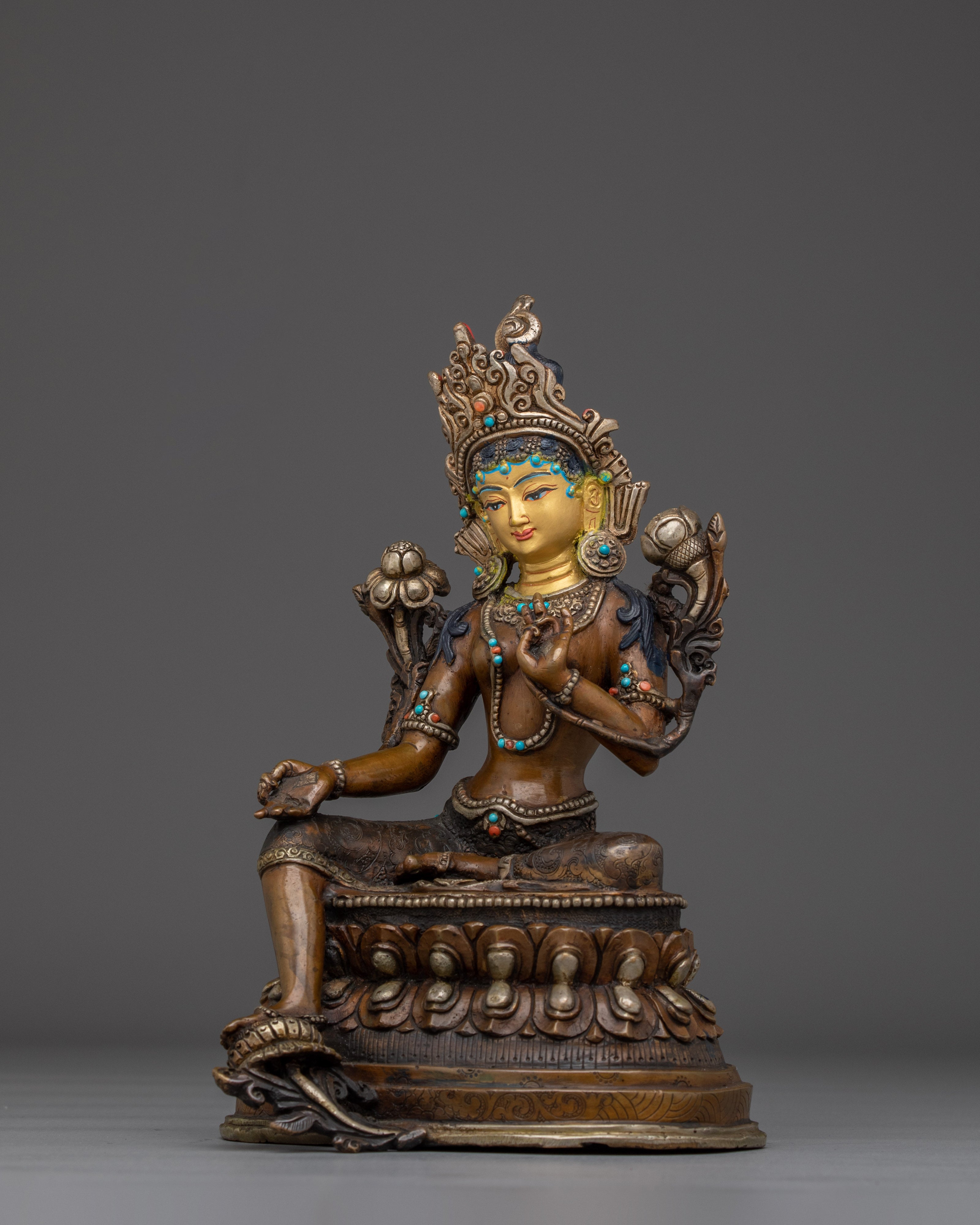 Compassionate Goddess Shyama Tara Statue | Mother of All Buddhas