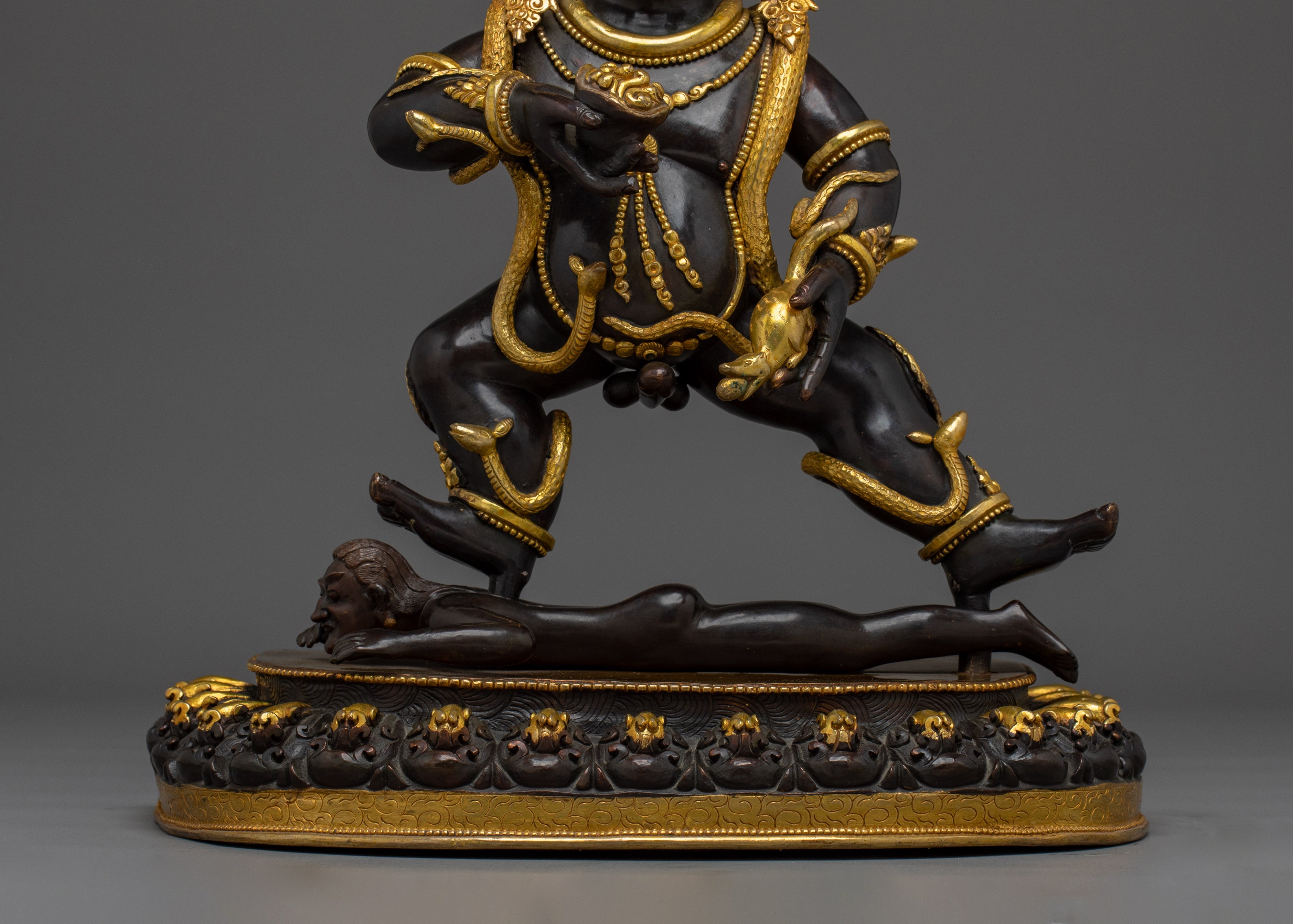 Tibetan Black Dzambhala Statue | Spiritual wealth Deity